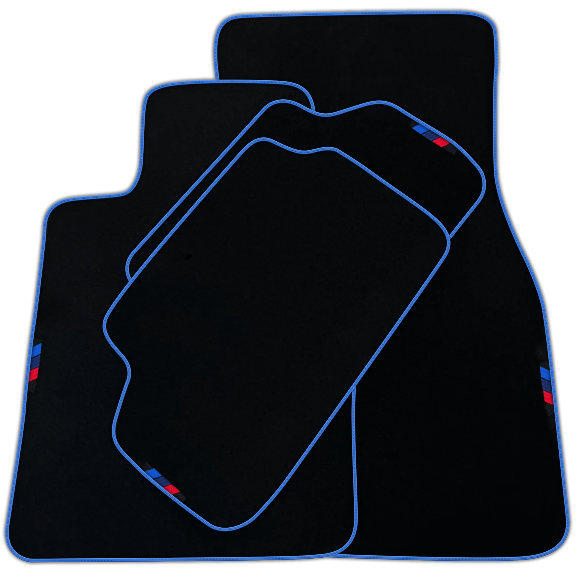 Black Floor Mats For BMW M8 Series Convertible F91 | White Trim AutoWin Brand | Various Trim Colors