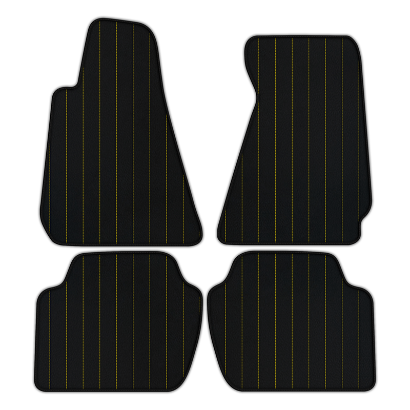 Customizable Leather Floor Mats with Line Pattern for Aston Martin Rapide (2010-2018) Sedan
