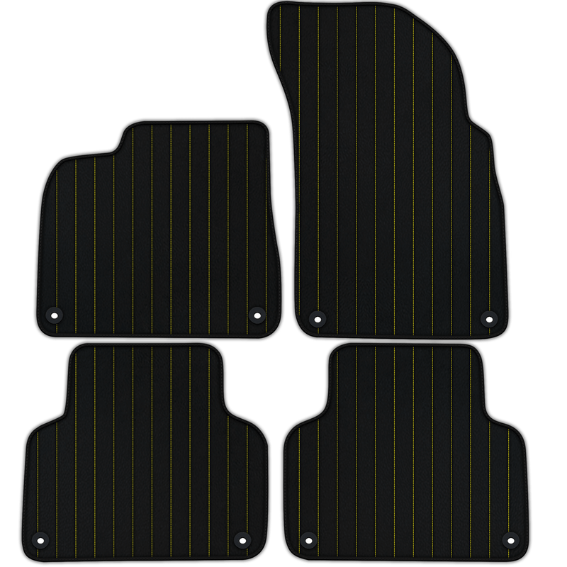 Tilpassbare skinnbilmatter med linjemønster for Audi Q7 4L (2006-2015)