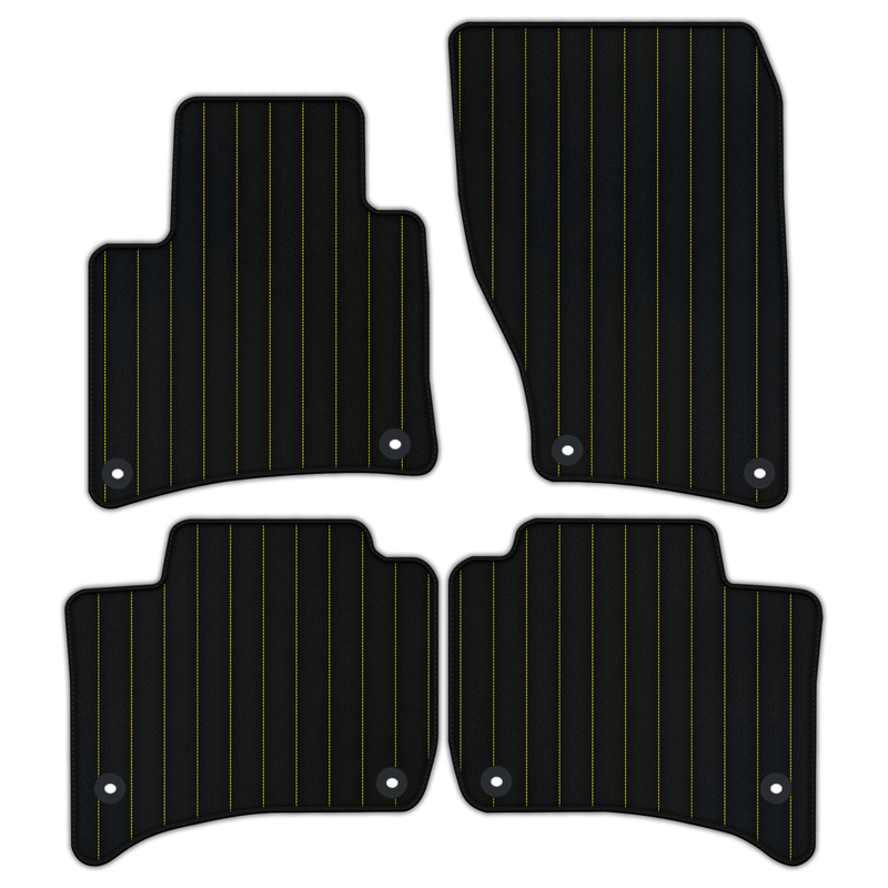 Customizable Leather Floor Mats with Line Pattern for Porsche Cayenne (2010-2018)