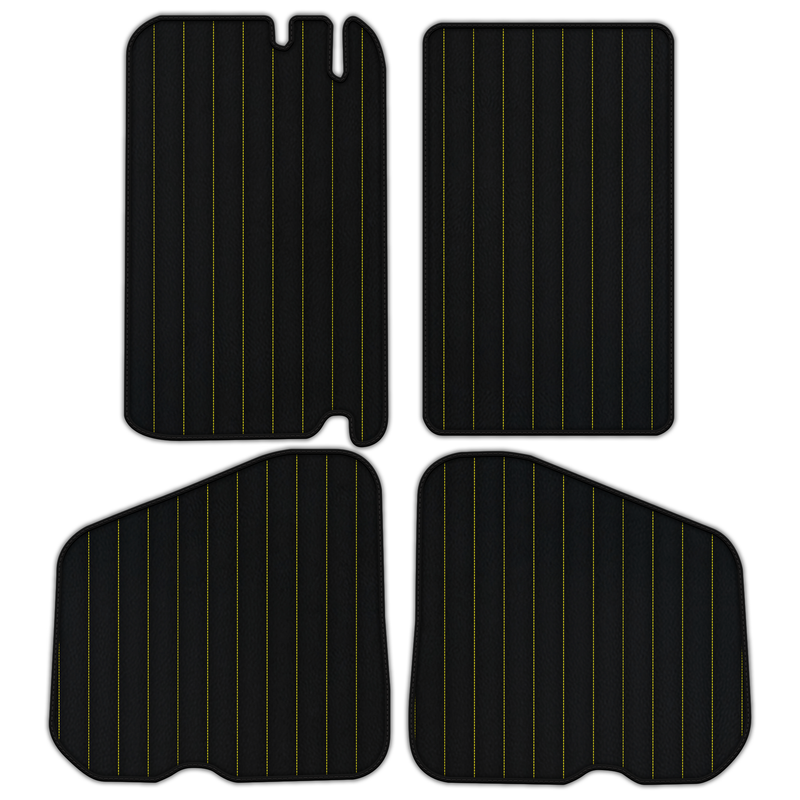 Customizable Leather Floor Mats with Line Pattern for Rolls Royce Shadow (1965-1977)