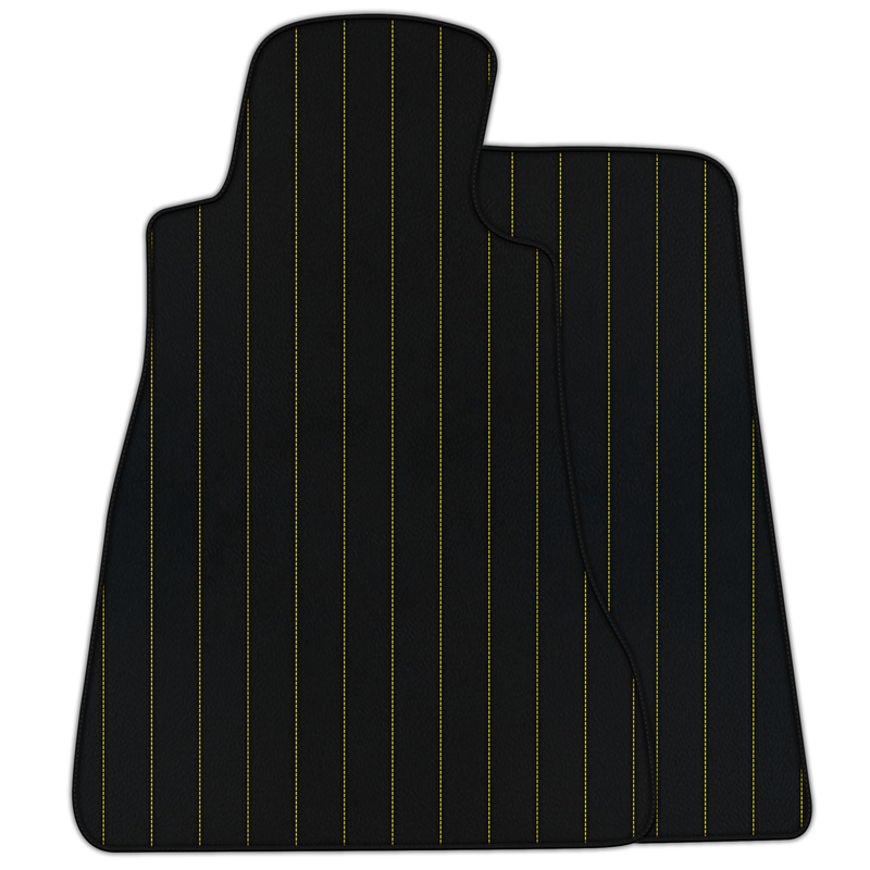 Customizable Leather Floor Mats with Line Pattern for Chevrolet Corvette C6 (2005-2013)