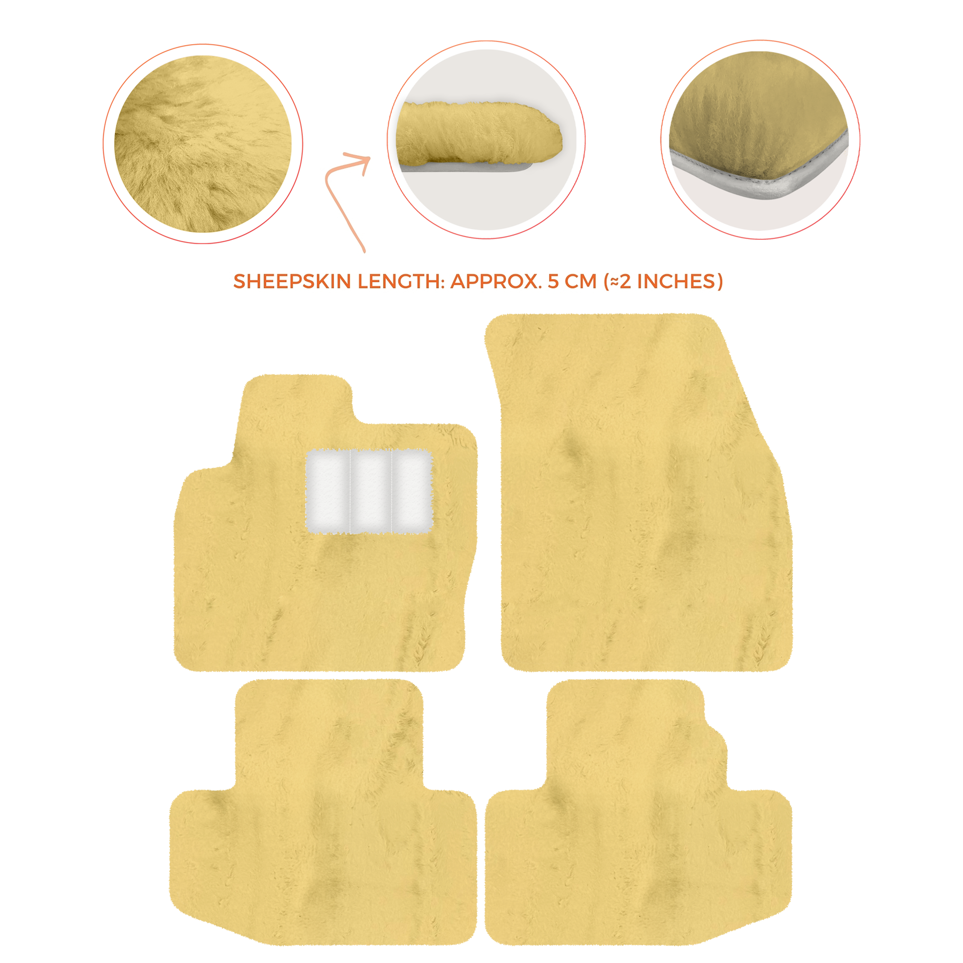 Luxury Sheepskin Floor Mats for Range Rover Sport L460 (2022-2024)