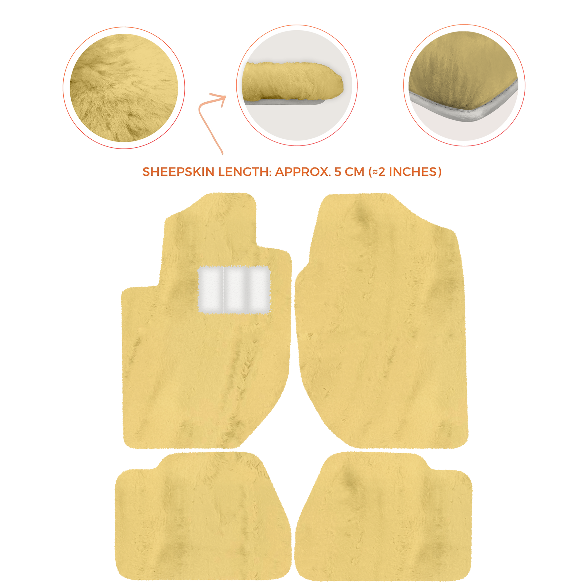 Premium Sheepskin Floor Mats for Land Rover Freelander (1997-2003)