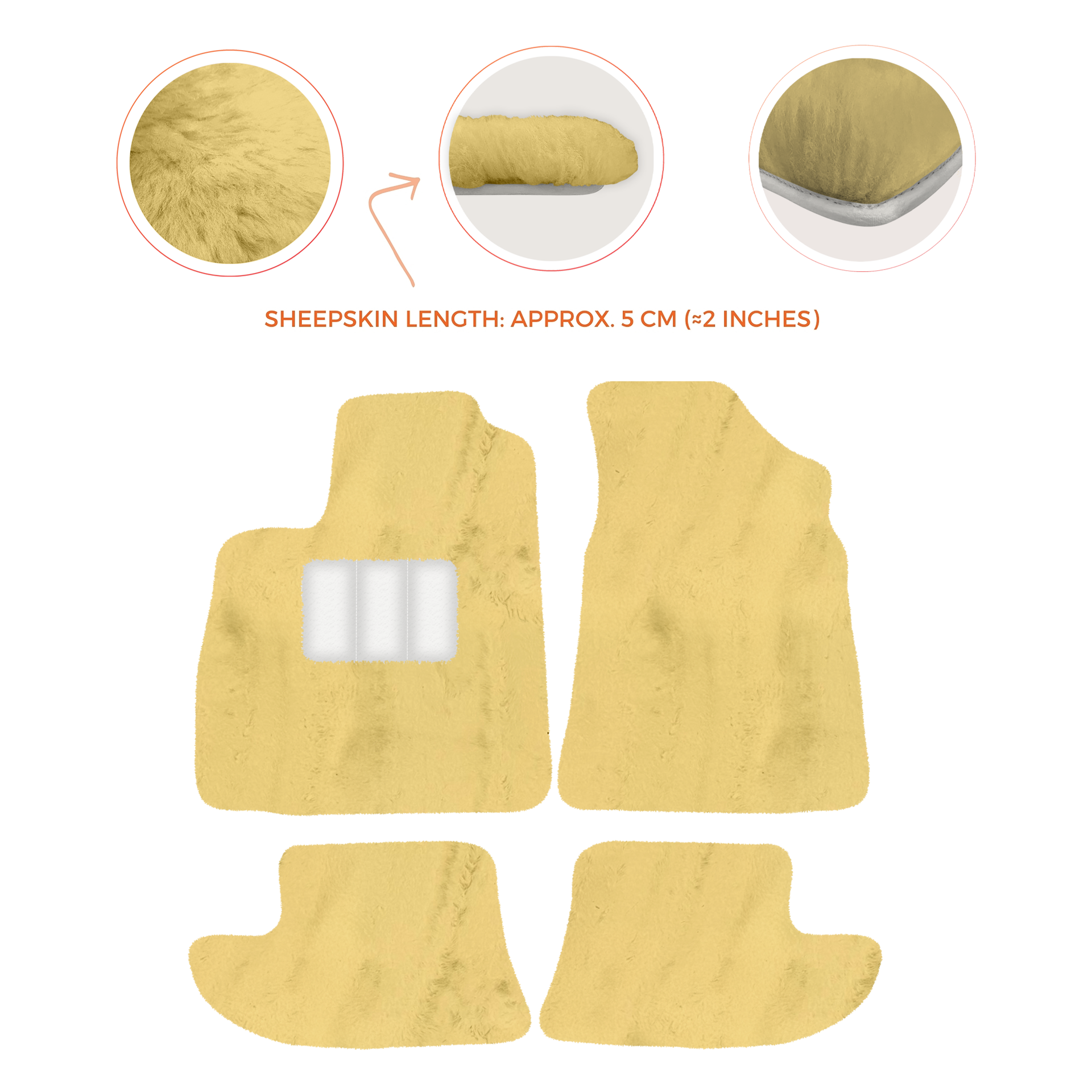 Luxury Sheepskin Floor Mats for Bentley Continental GT (2011-2018)