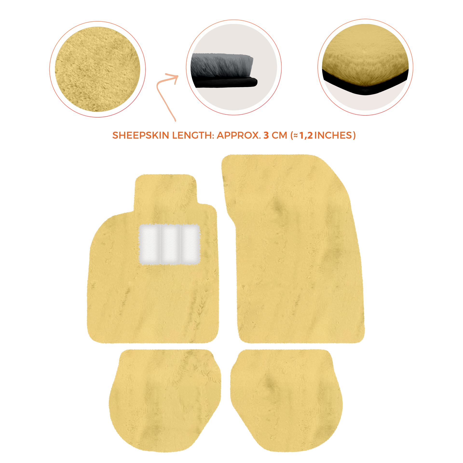 Customizable Leather Floor Mats with Square Pattern for Porsche 911 - 993 (1994-1998) - AutoWin