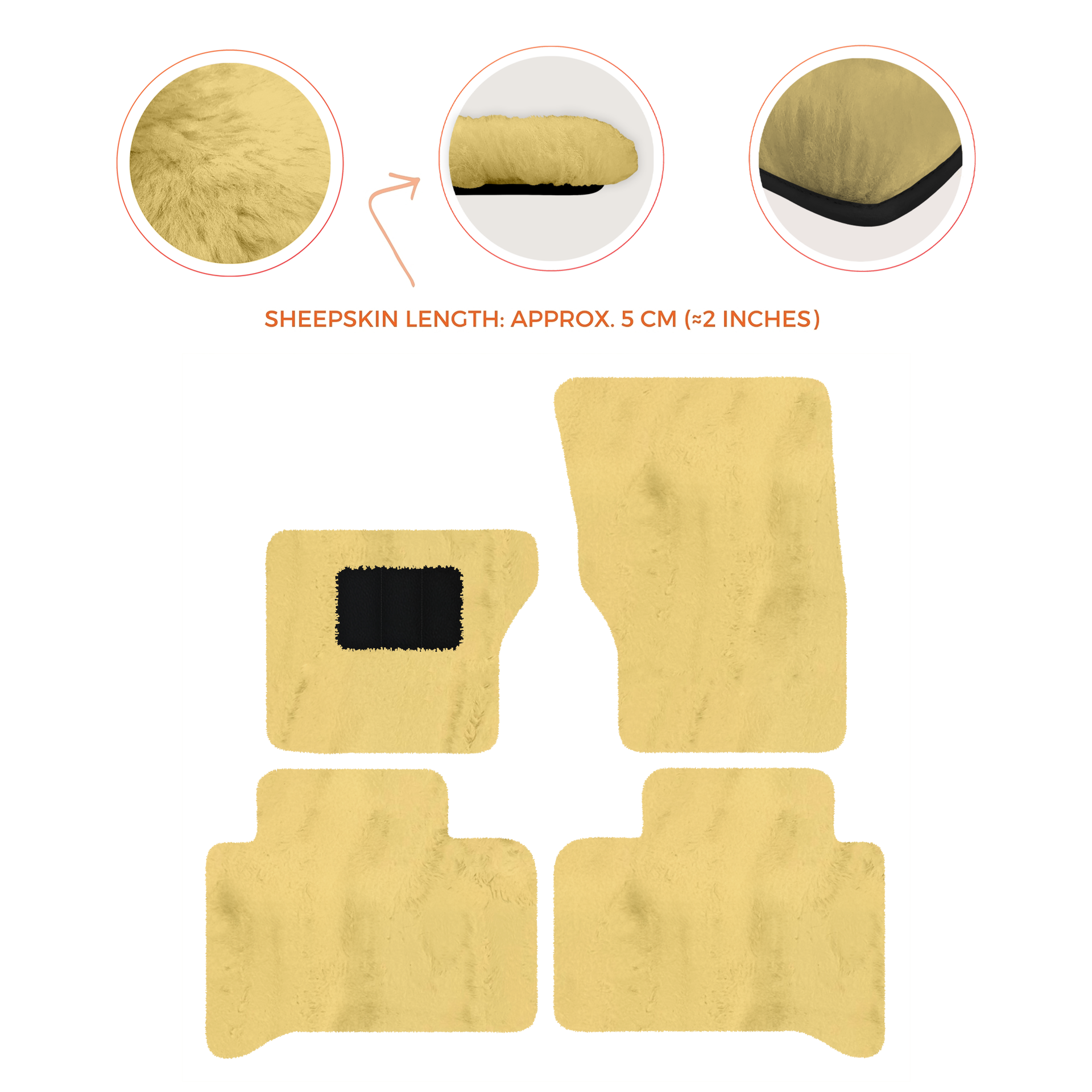 Luxury Sheepskin Floor Mats for Range Rover Velar (2017-2024)