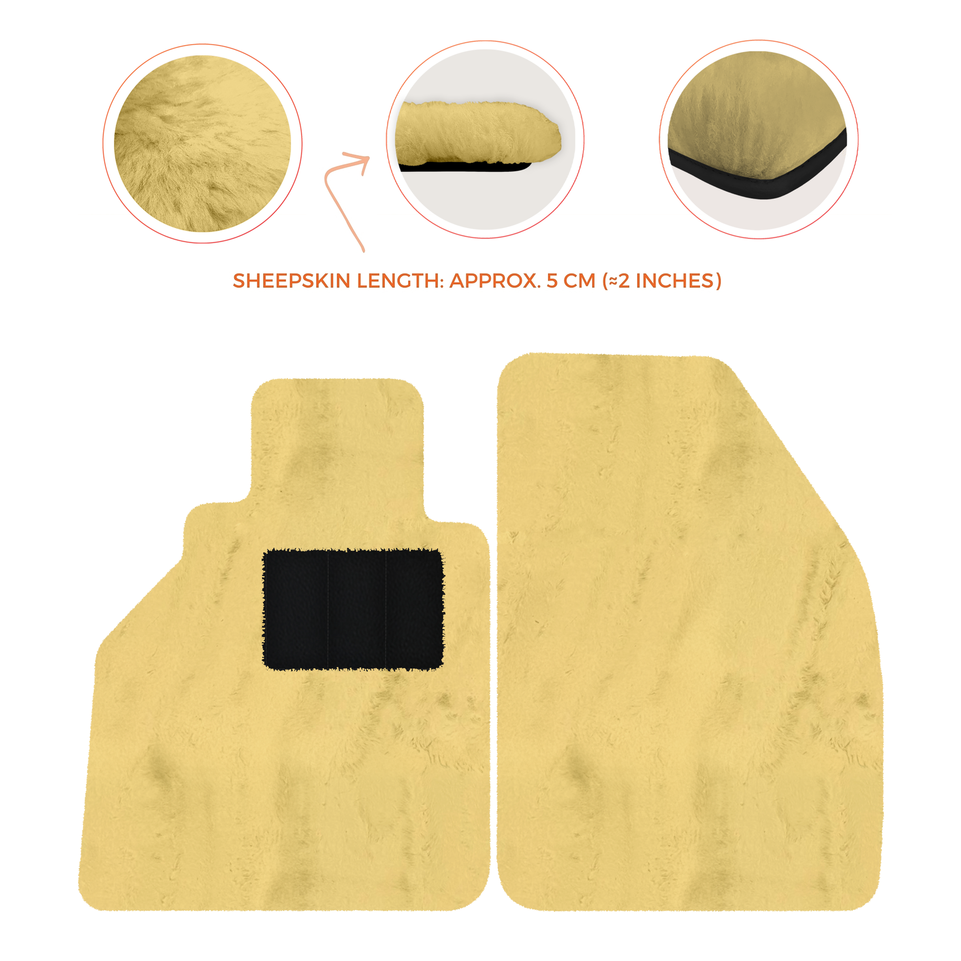 Premium Sheepskin Floor Mats for Porsche 986 Boxster (1996-2004)