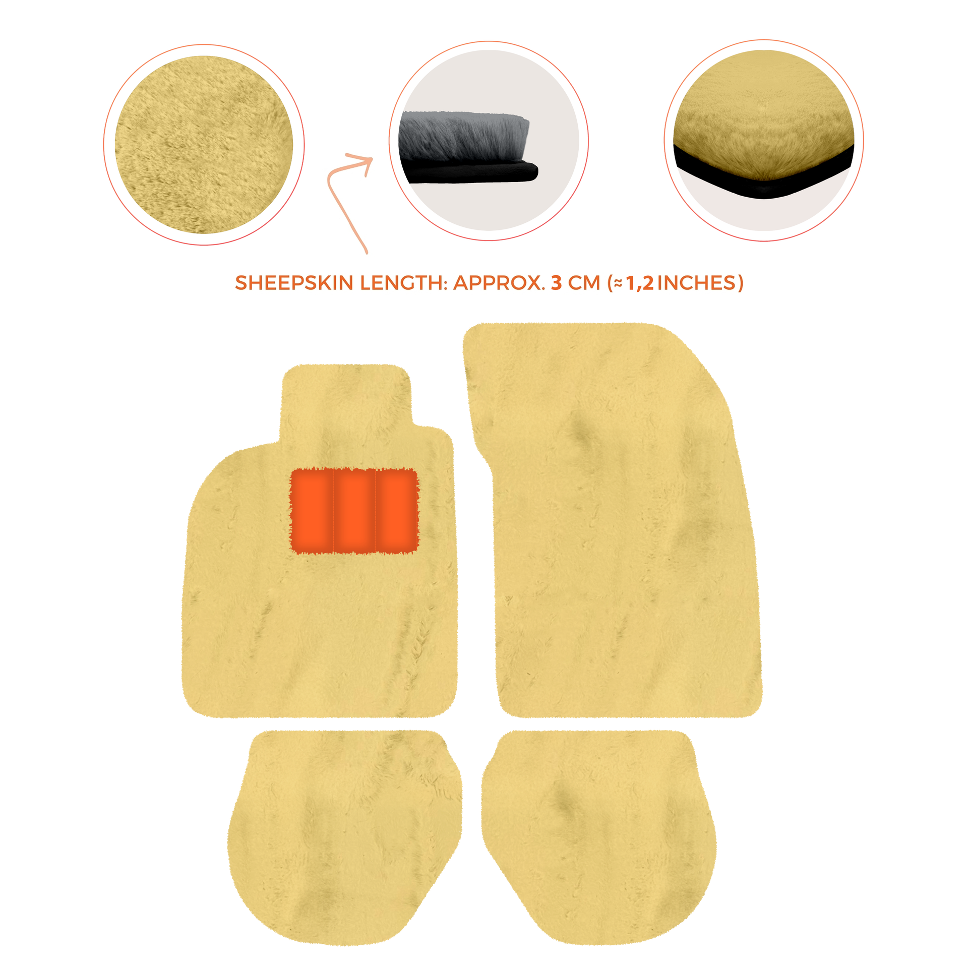 Customizable Leather Floor Mats with Square Pattern for Porsche 911 - 993 (1994-1998) - AutoWin