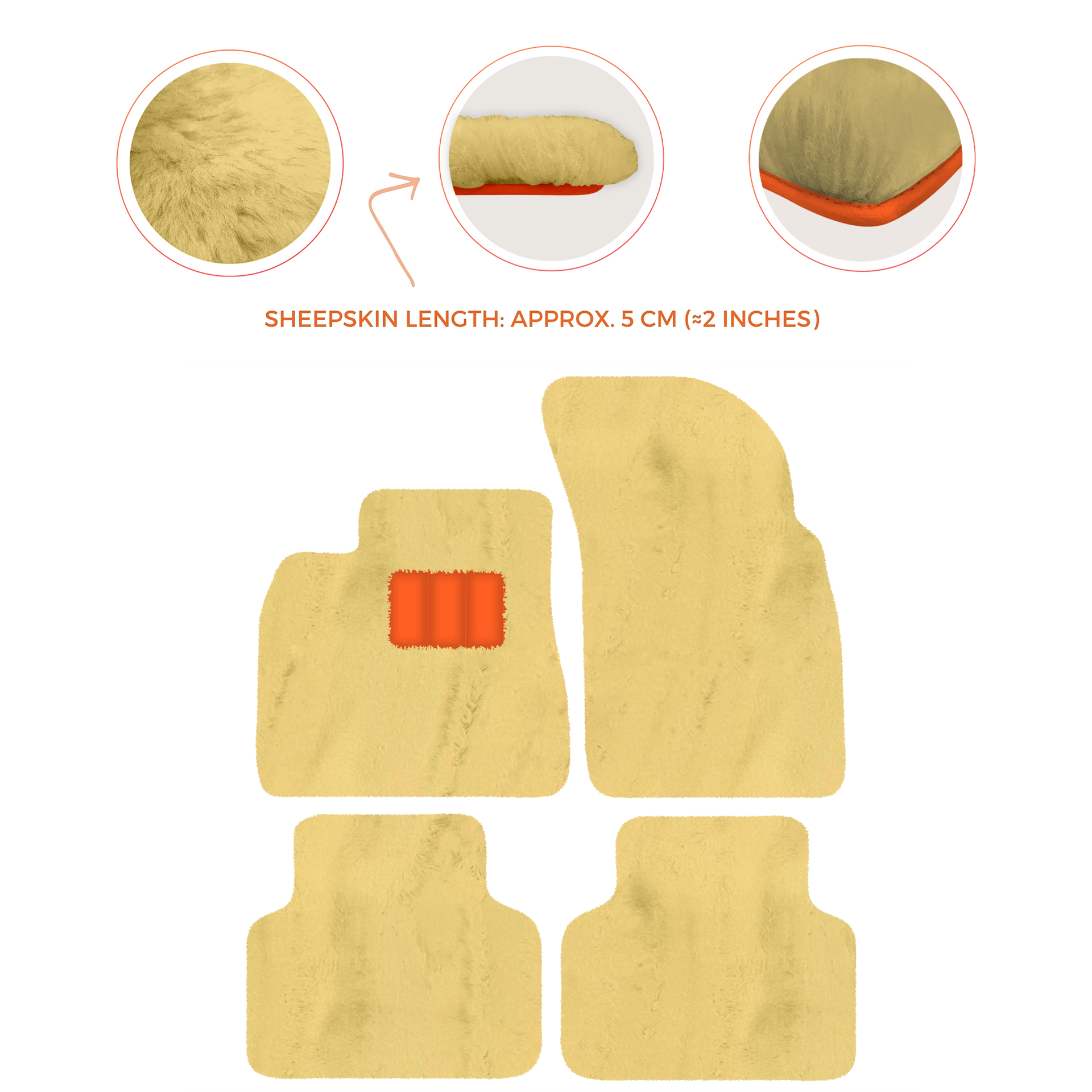 Premium Luxury Sheepskin Floor Mats for Bentley Bentayga 2015-2023