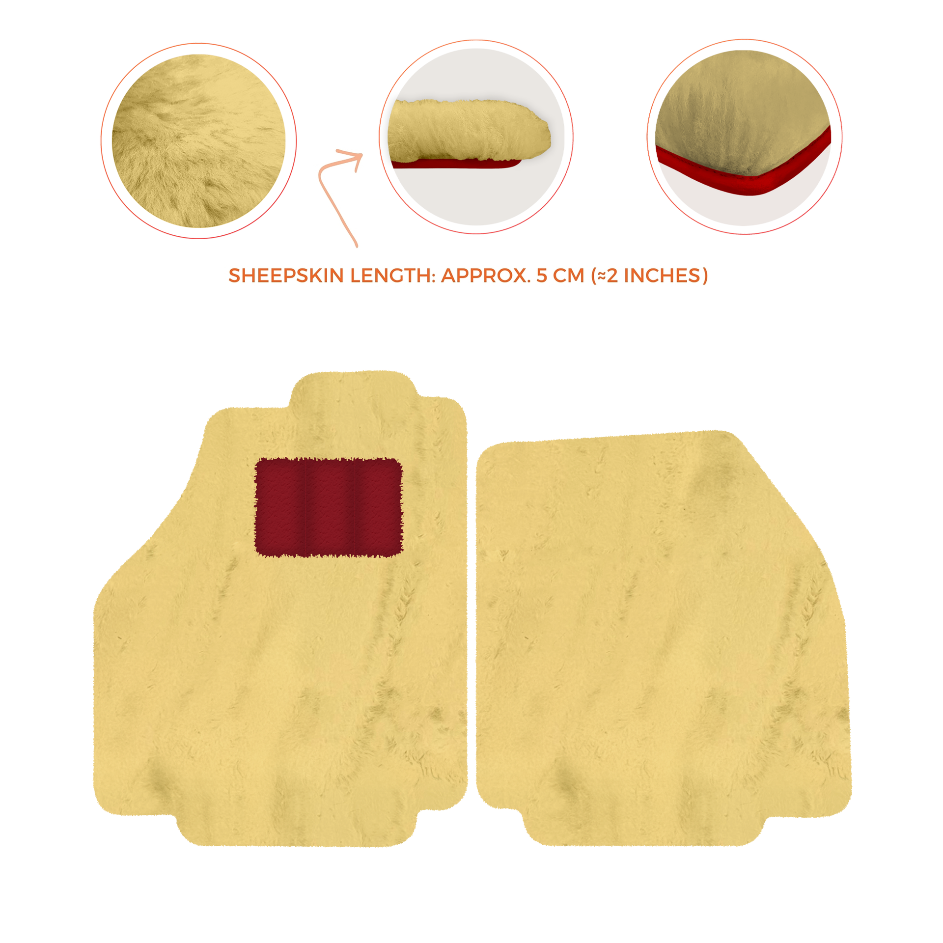 Premium Sheepskin Floor Mats for Ferrari 488 Spider (2016-2022)