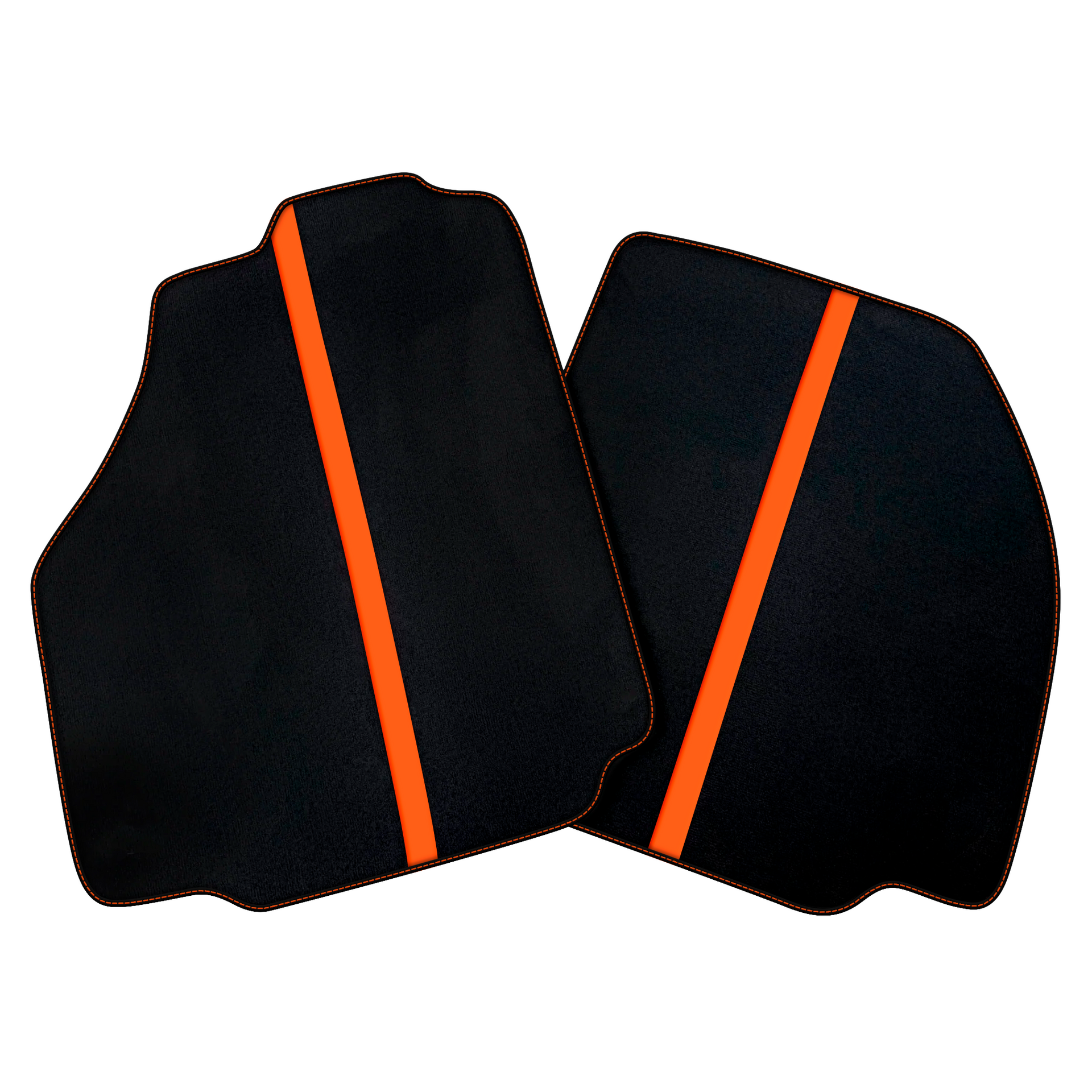 Black Car Floor Mats with Leather Line for Ferrari F8 Spider (2019-2023) - Various Colors