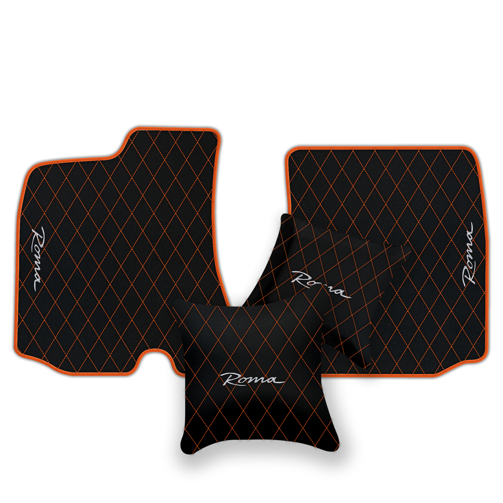 Premium Black Leather Floor Mats for Ferrari Portofino (2018-2023)