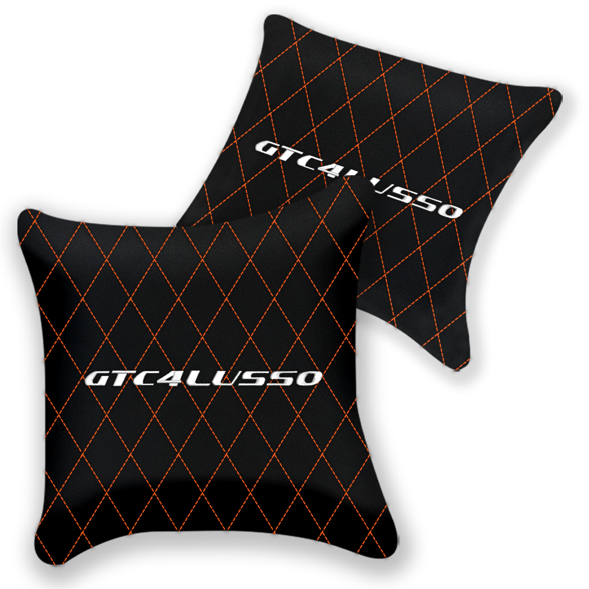 Custom Black Leather Pillows for Ferrari GTC4 Lusso - Set of 2