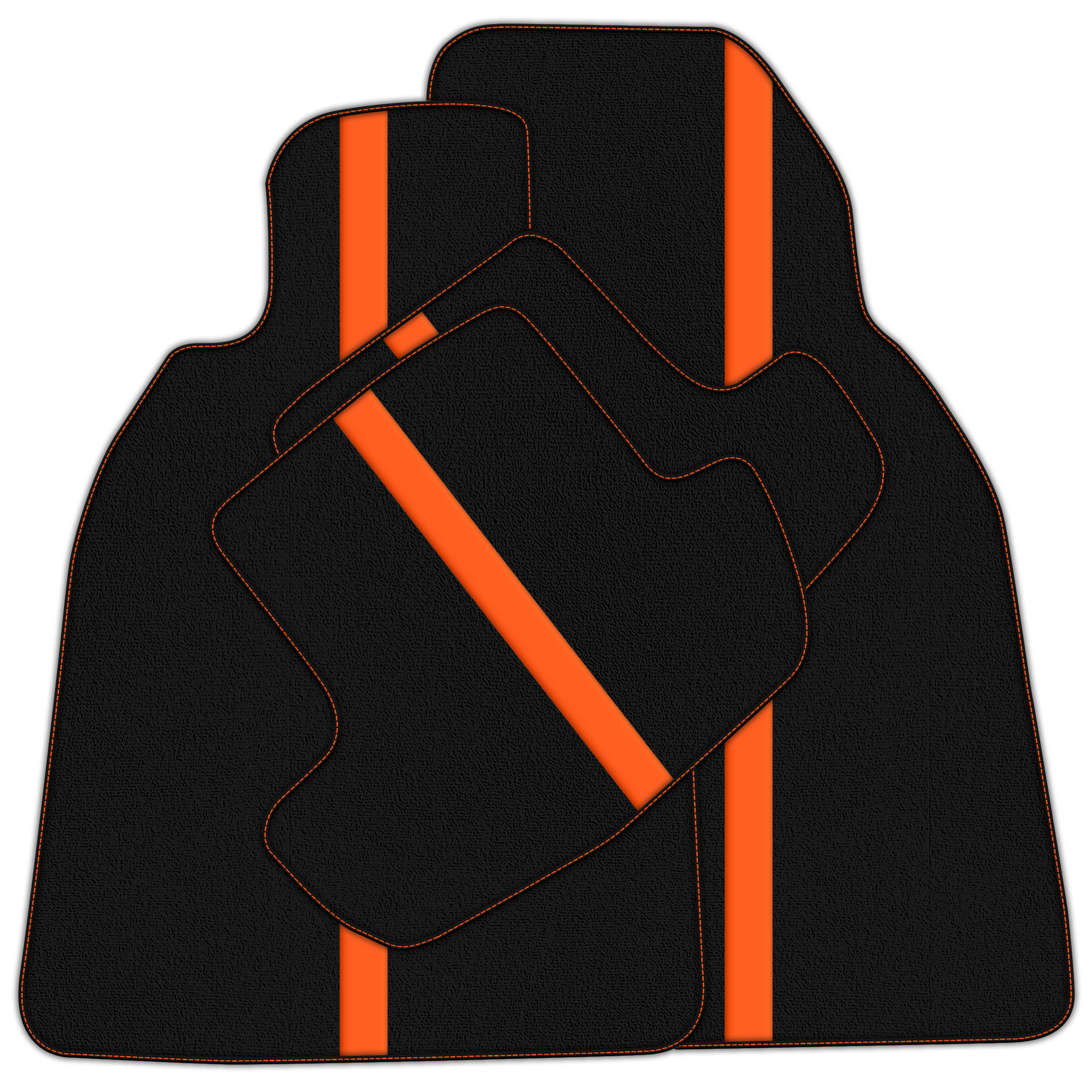 Black Leather-Line Floor Mats for Porsche 911 991 (2012-2019)