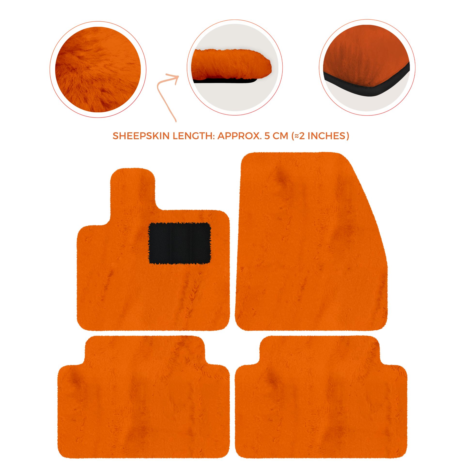 Premium Sheepskin Floor Mats for Range Rover Evoque (2016-2024)