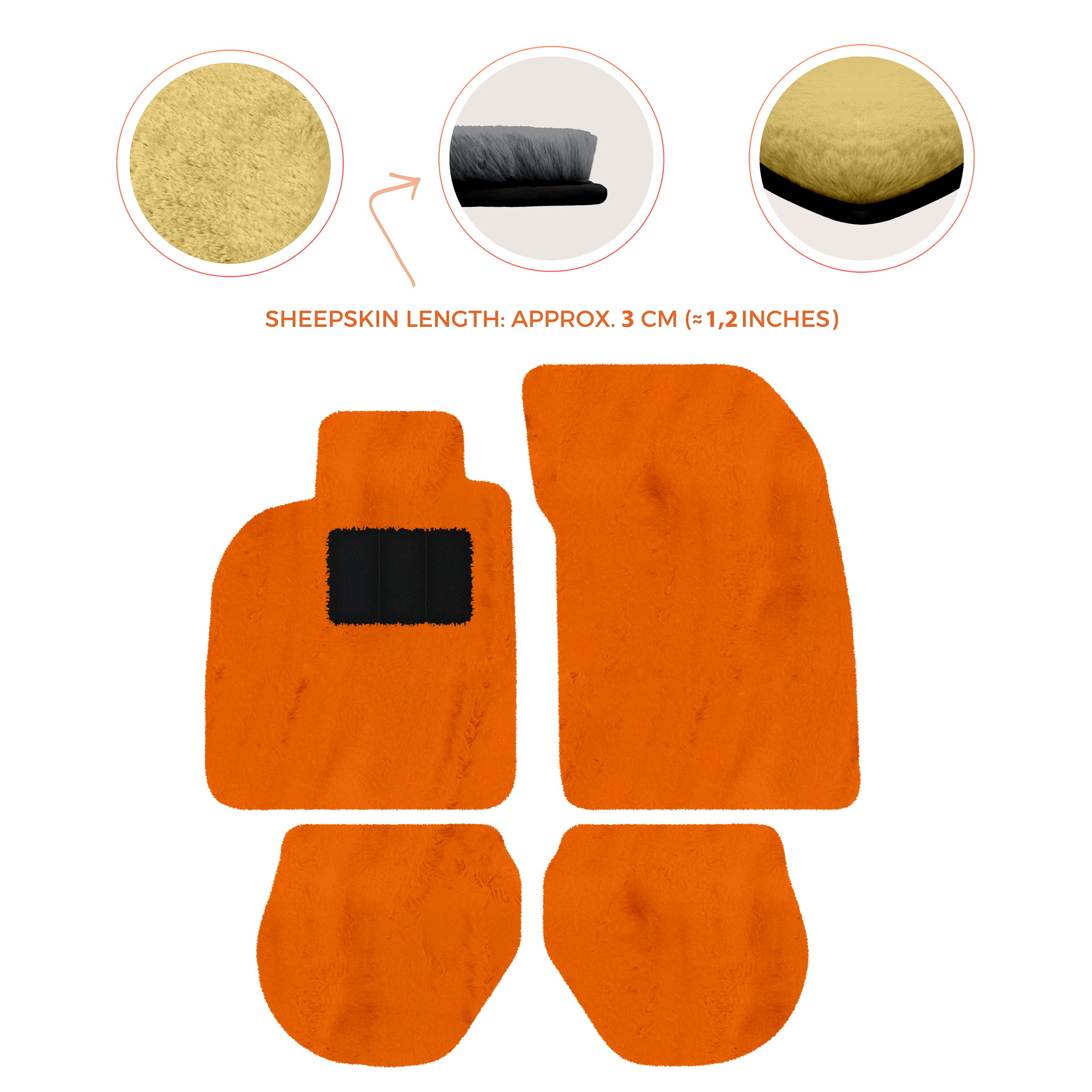 Customizable Leather Floor Mats with Square Pattern for Porsche 911 - 993 (1994-1998) - AutoWin