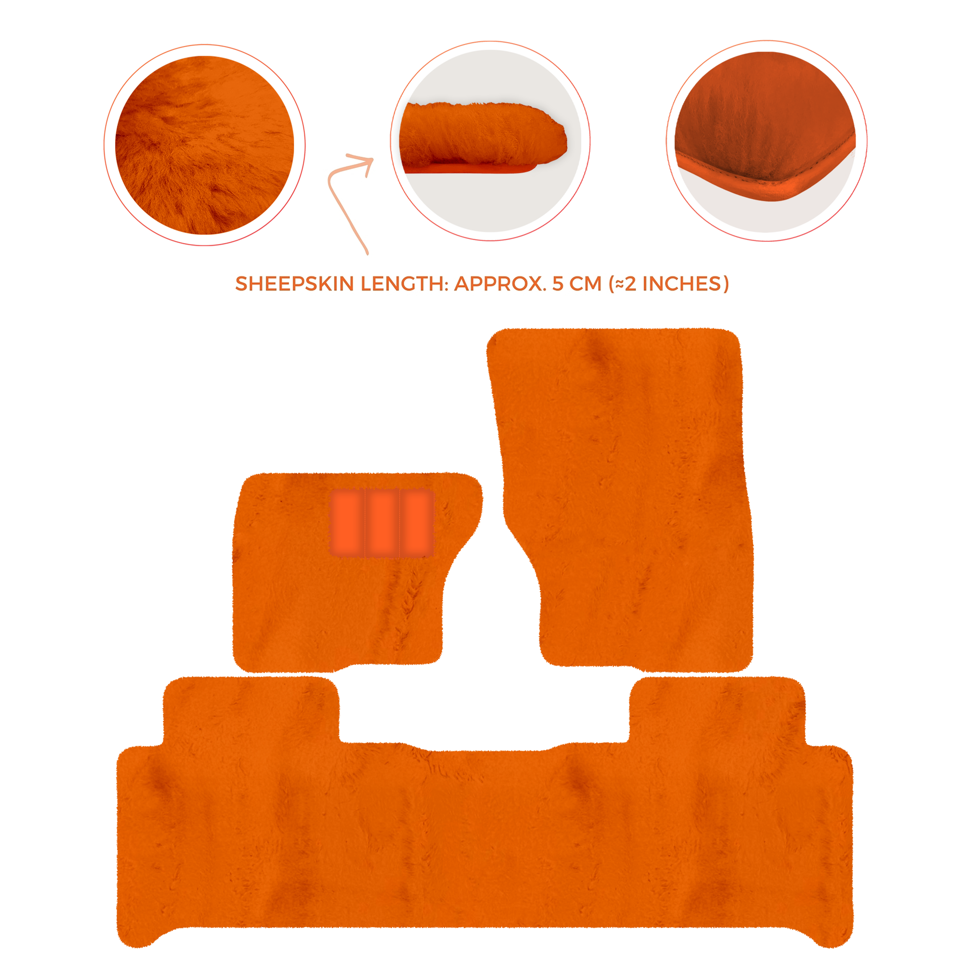 Luxury Sheepskin Floor Mats for Land Rover Discovery (2017-2026)