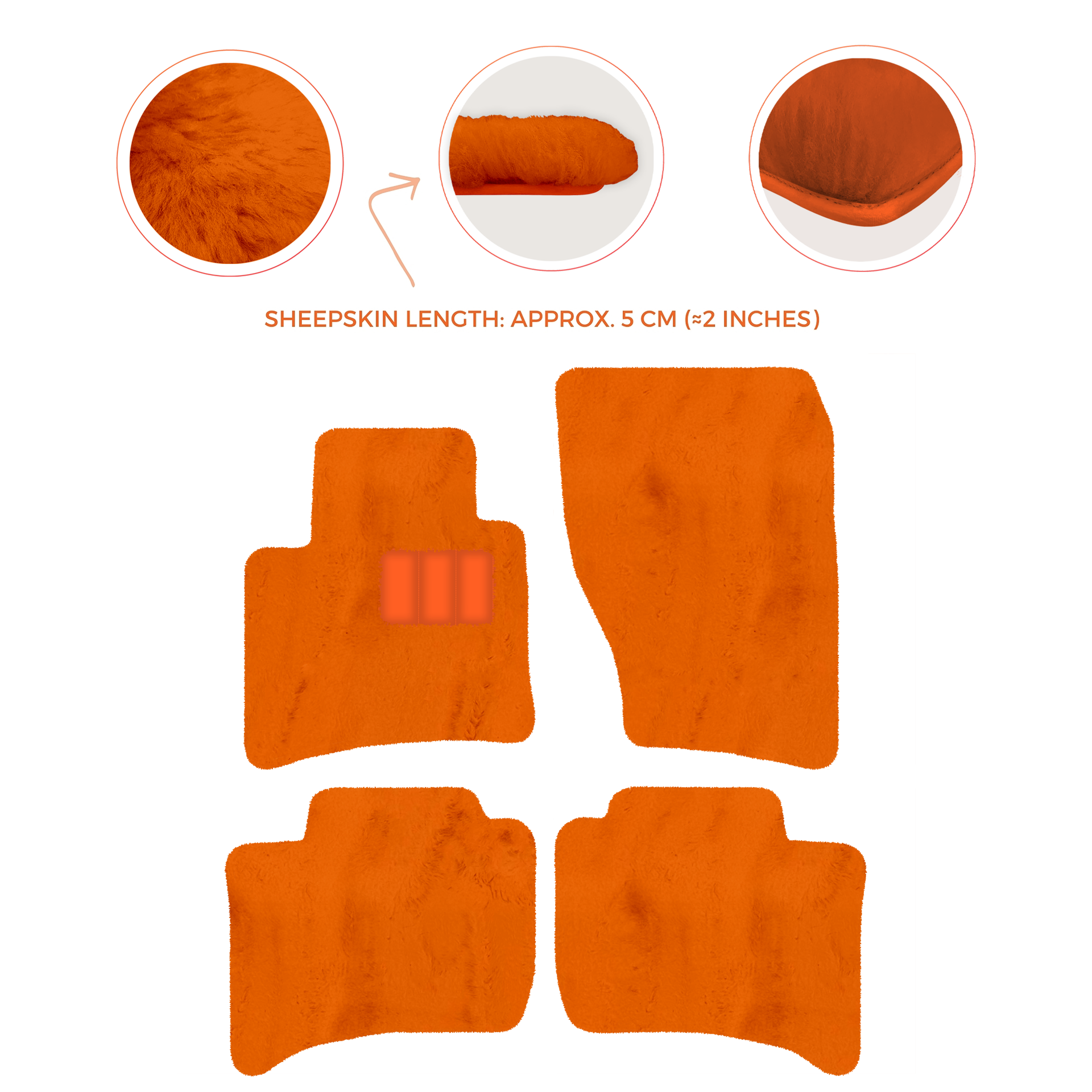 Premium Sheepskin Floor Mats for Porsche Cayenne (2010-2018)