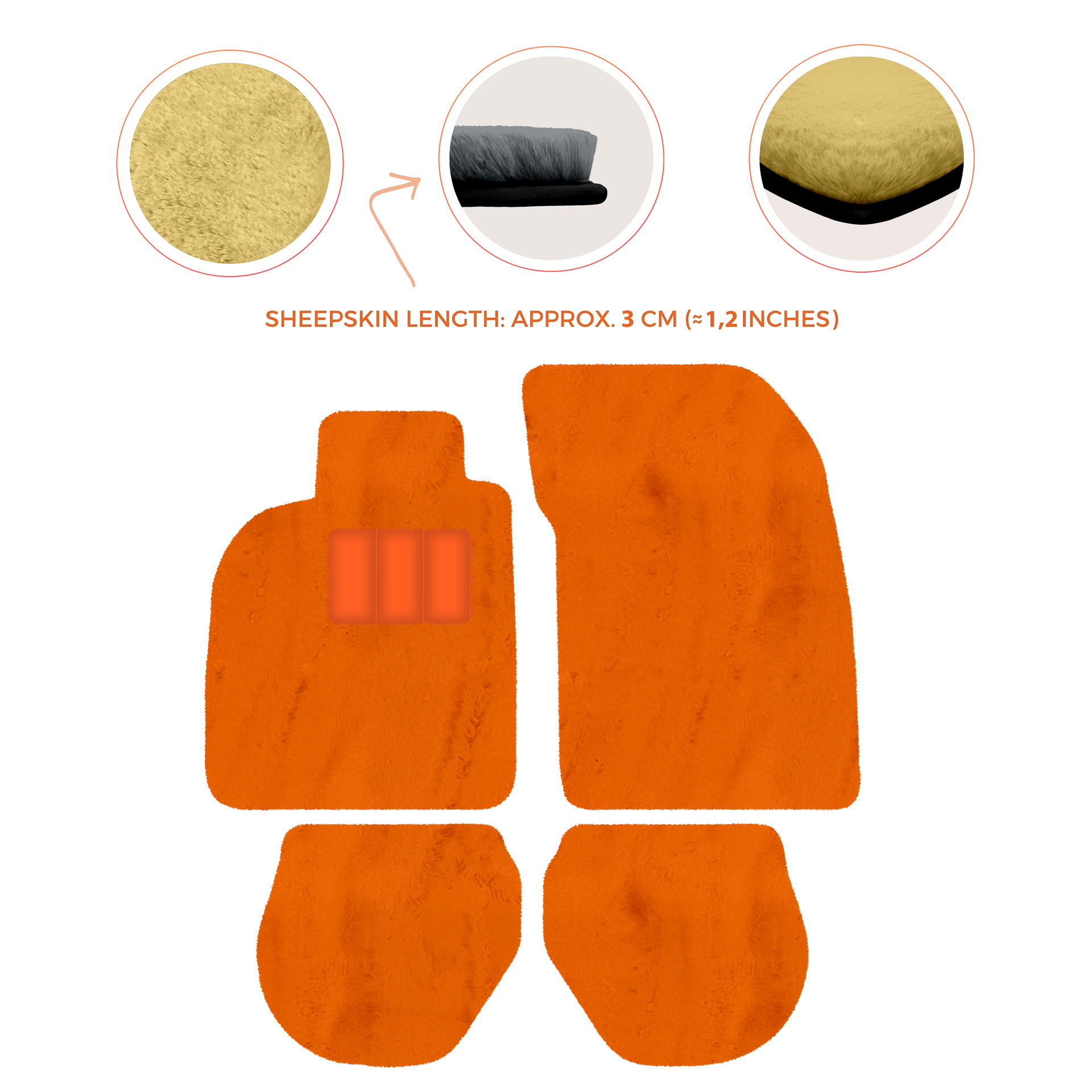 Customizable Leather Floor Mats with Square Pattern for Porsche 911 - 993 (1994-1998) - AutoWin