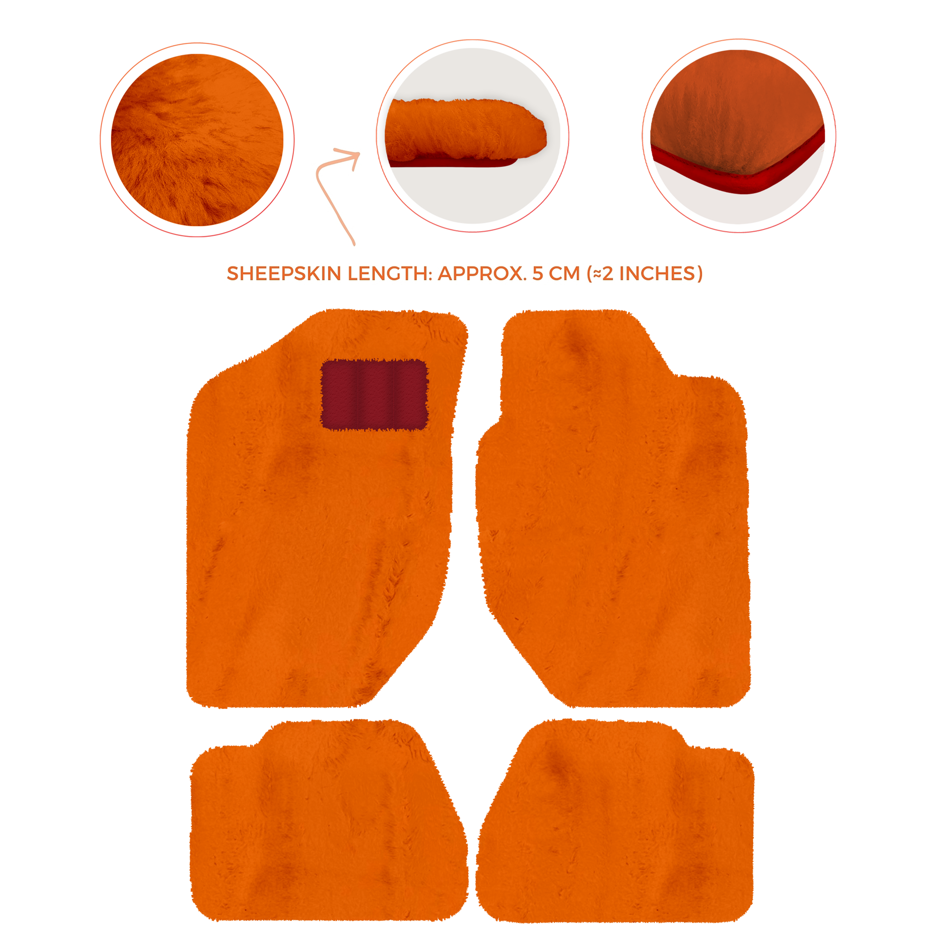 Luxury Sheepskin Floor Mats for Land Rover Discovery Sport (2015-2019)