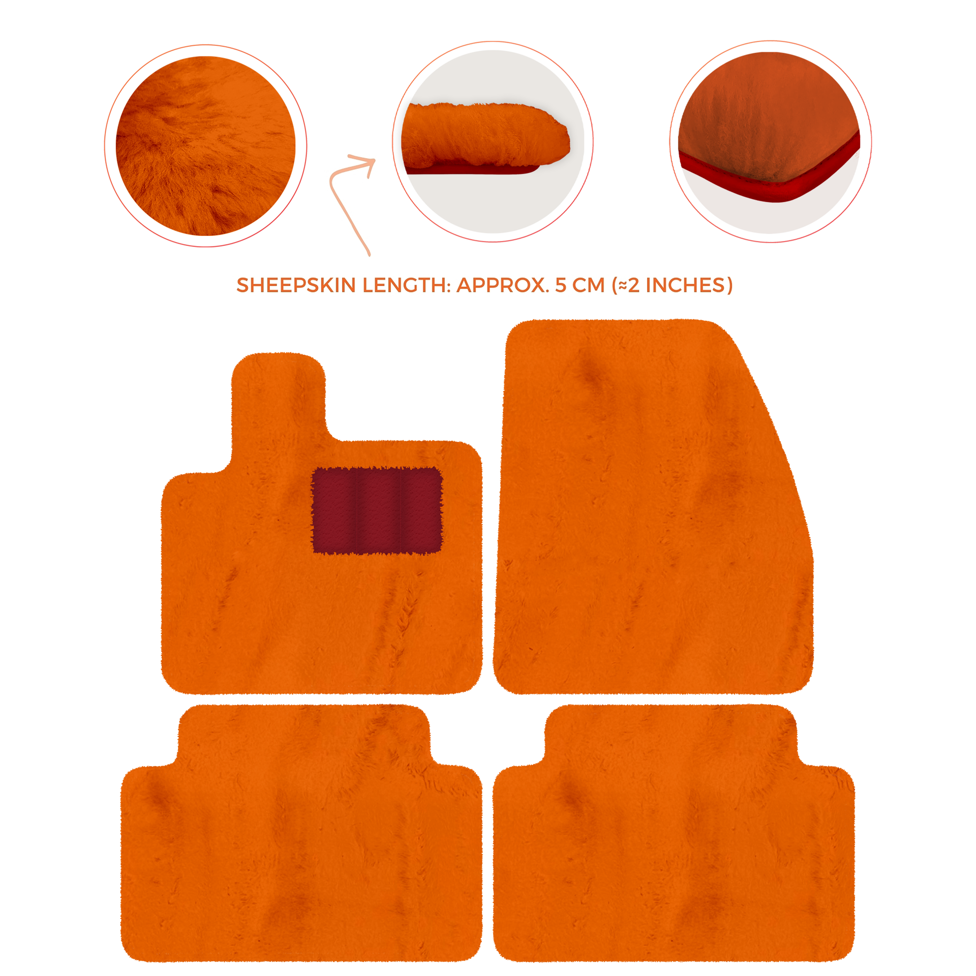 Premium Sheepskin Floor Mats for Range Rover Evoque (2016-2024)