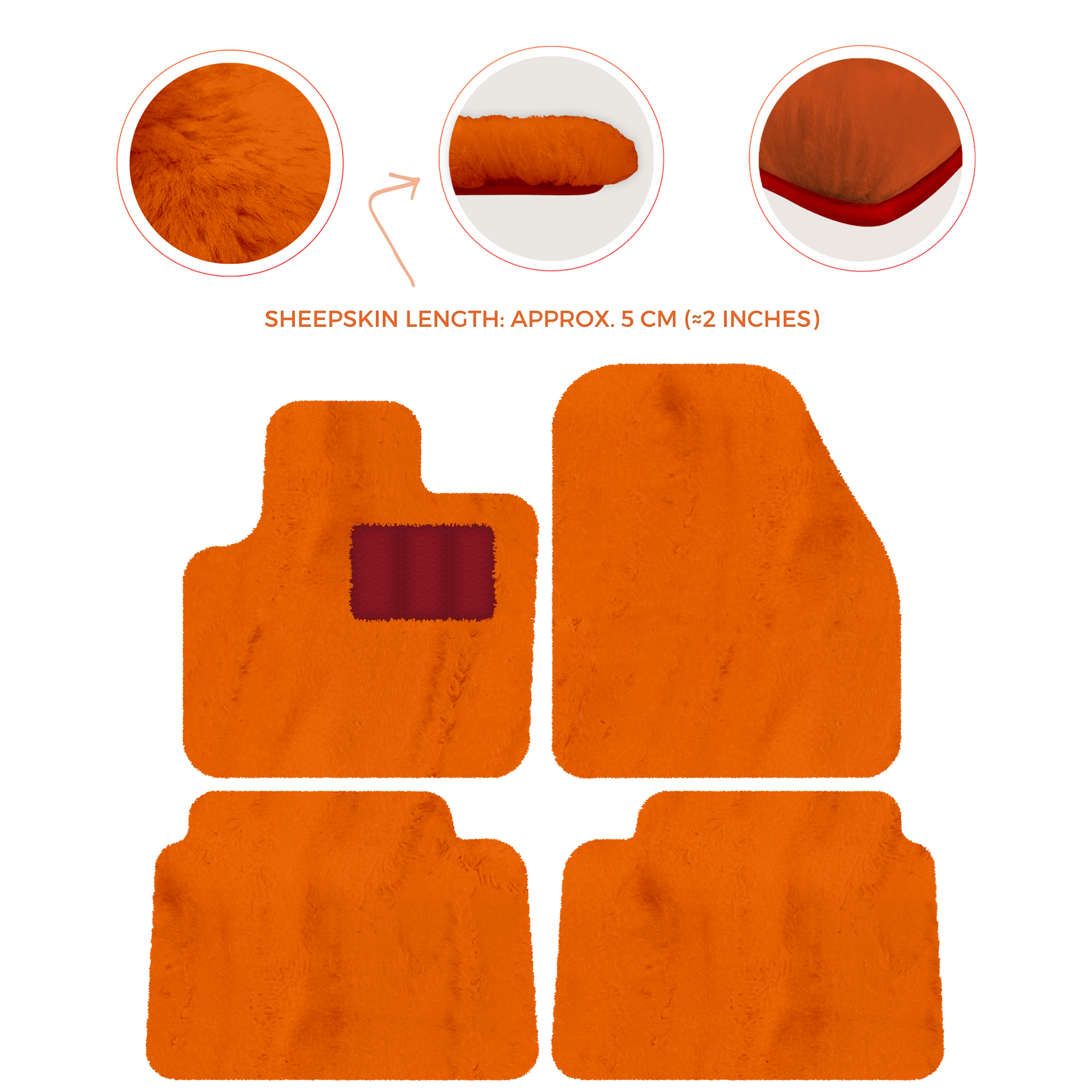 Luxury Sheepskin Floor Mats for Land Rover Discovery Sport (2015-2019)