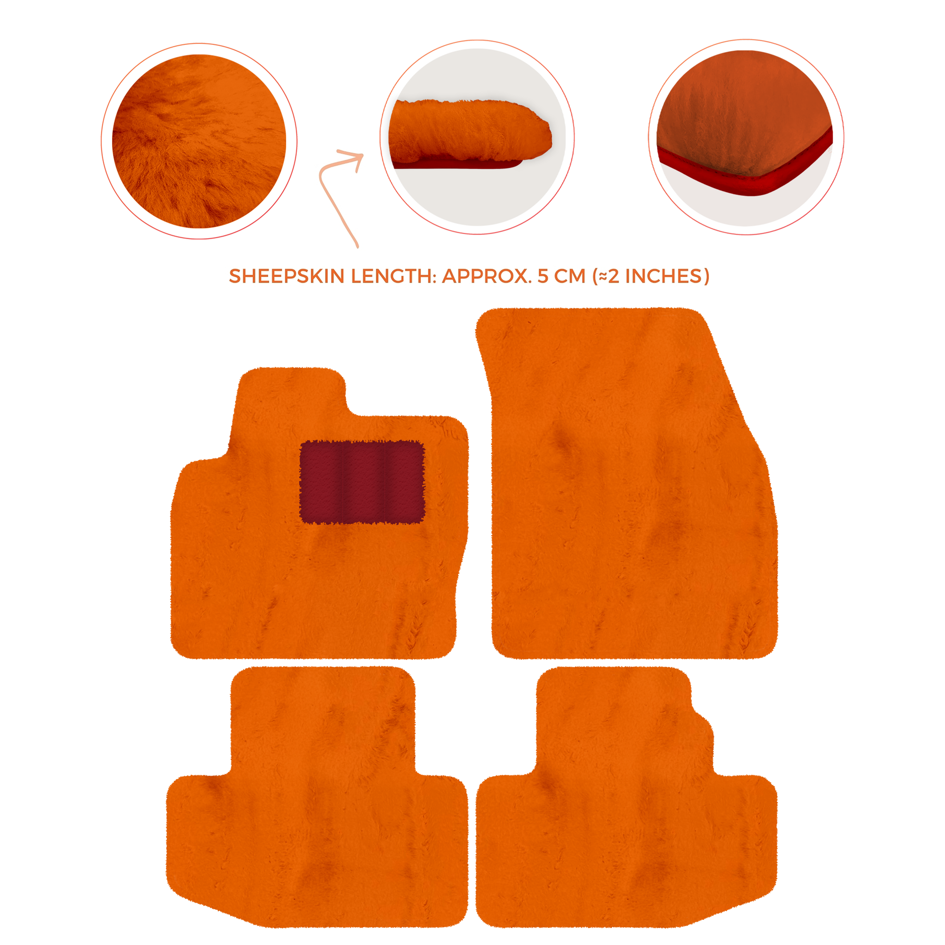 Luxury Sheepskin Floor Mats for Range Rover Sport L460 (2022-2024)