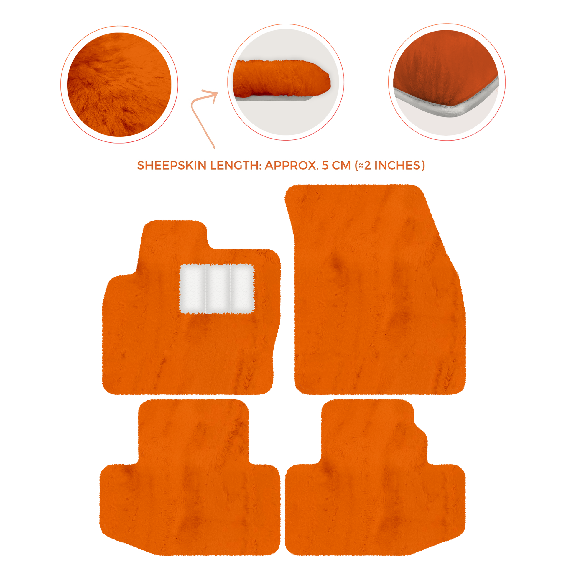 Luxury Sheepskin Floor Mats for Range Rover Sport L460 (2022-2024)