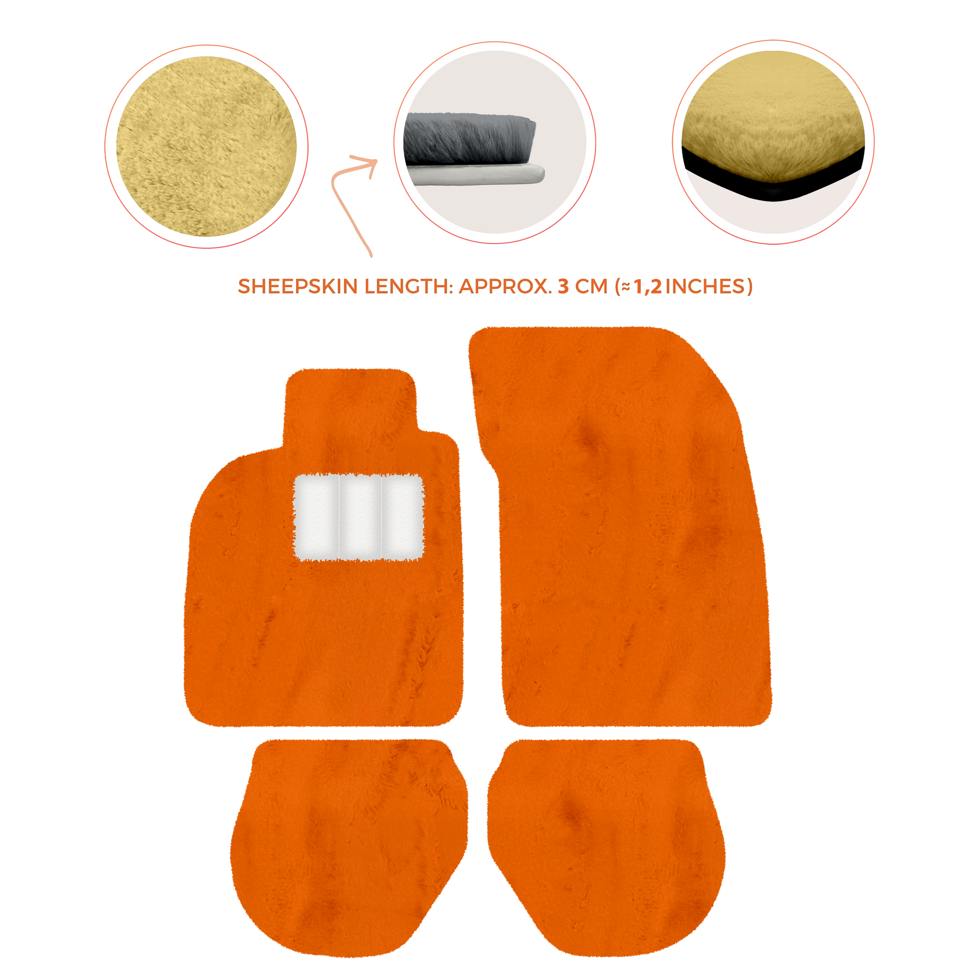 Customizable Leather Floor Mats with Square Pattern for Porsche 911 - 993 (1994-1998) - AutoWin