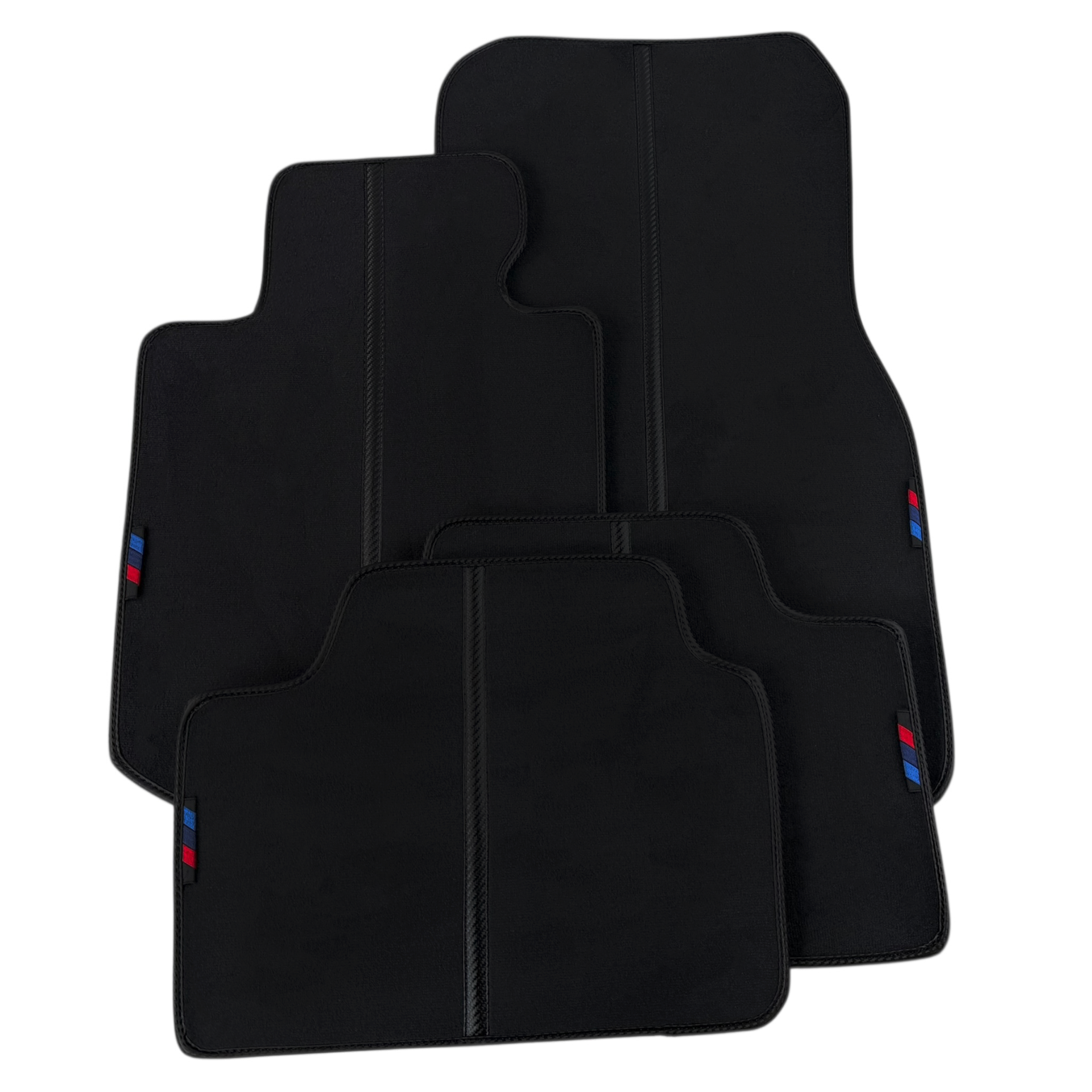 Customizable Carbon Fiber Detailing Black Floor Mats for BMW iX (2022-2024)