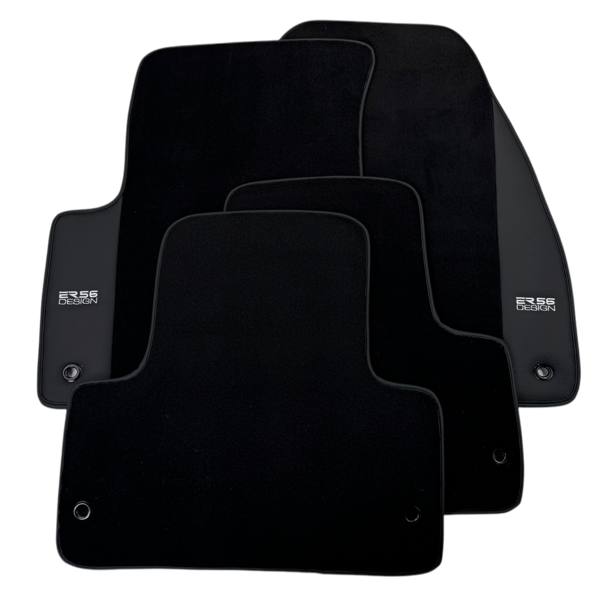 ER56 Design Black Floor Mats for Lincoln Zephyr (1936-1940) Sedan with Leather
