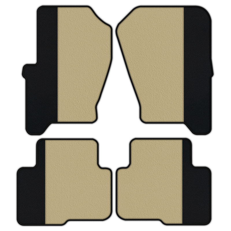 Customizable Floor Mats From Carpet With Leather for Land Rover Discovery (2004-2009)