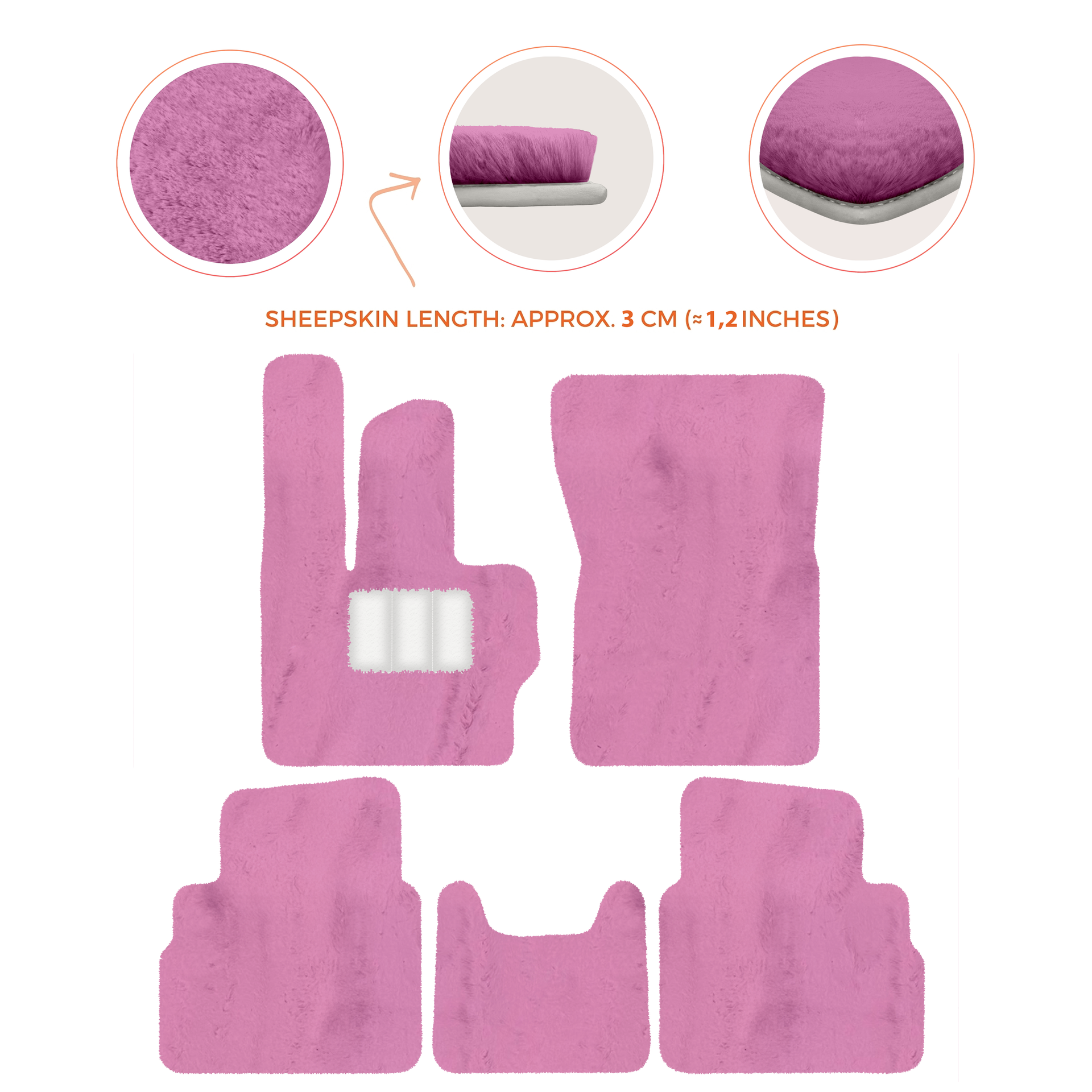 Premium Sheepskin Floor Mats for Mercedes-Benz G-Class W463 2008-2018