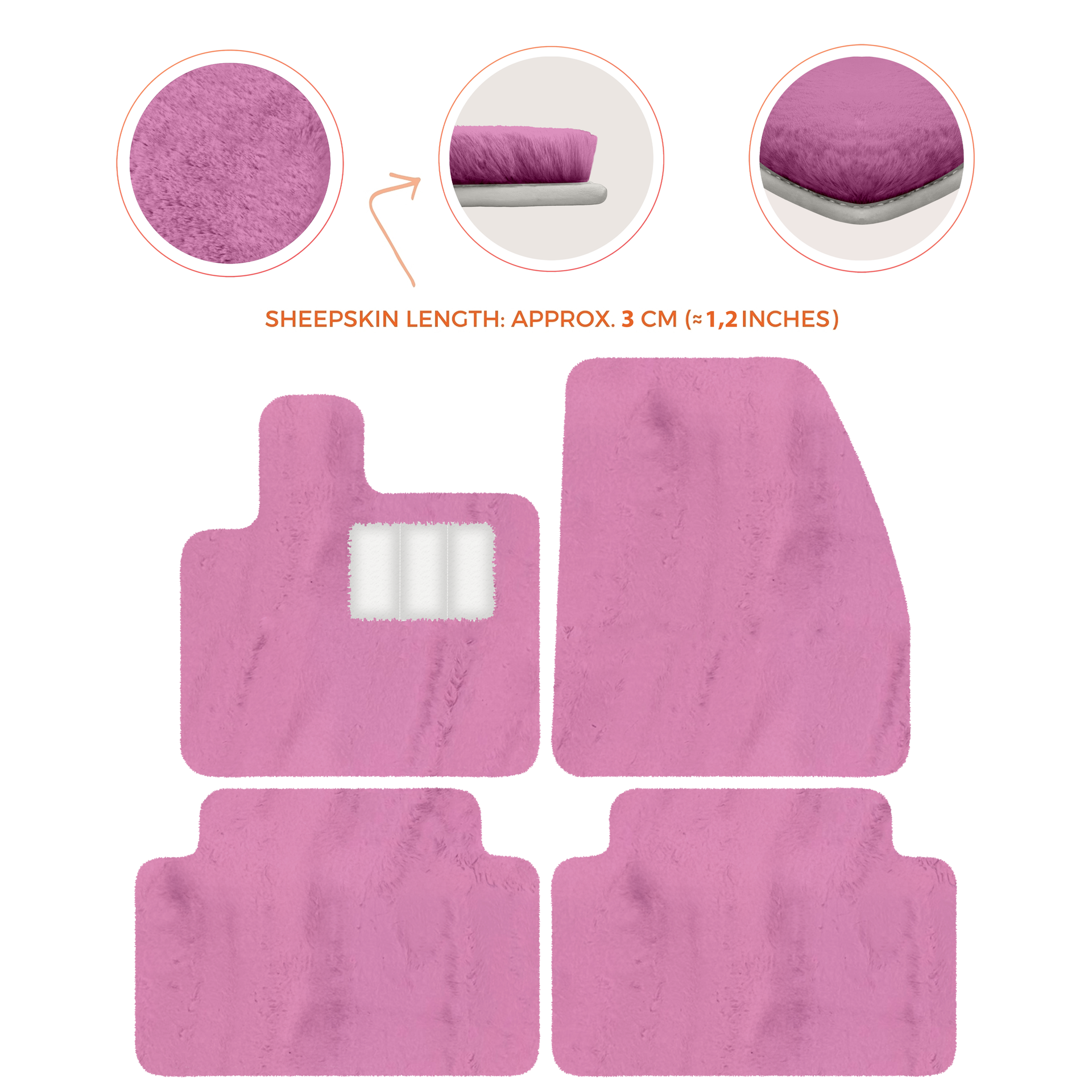 Premium Sheepskin Floor Mats for Range Rover Evoque (2016-2024)