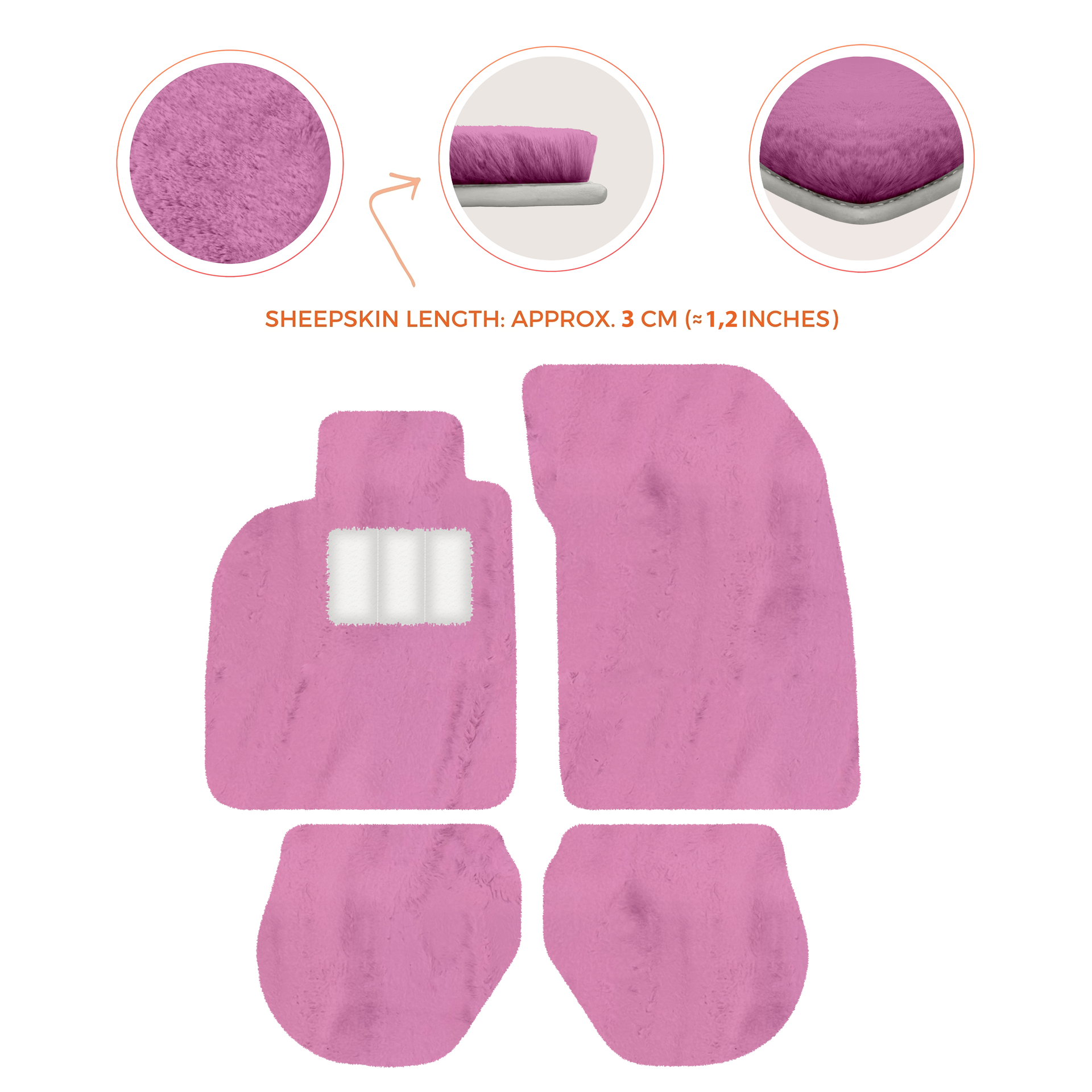 Customizable Leather Floor Mats with Square Pattern for Porsche 911 - 993 (1994-1998) - AutoWin