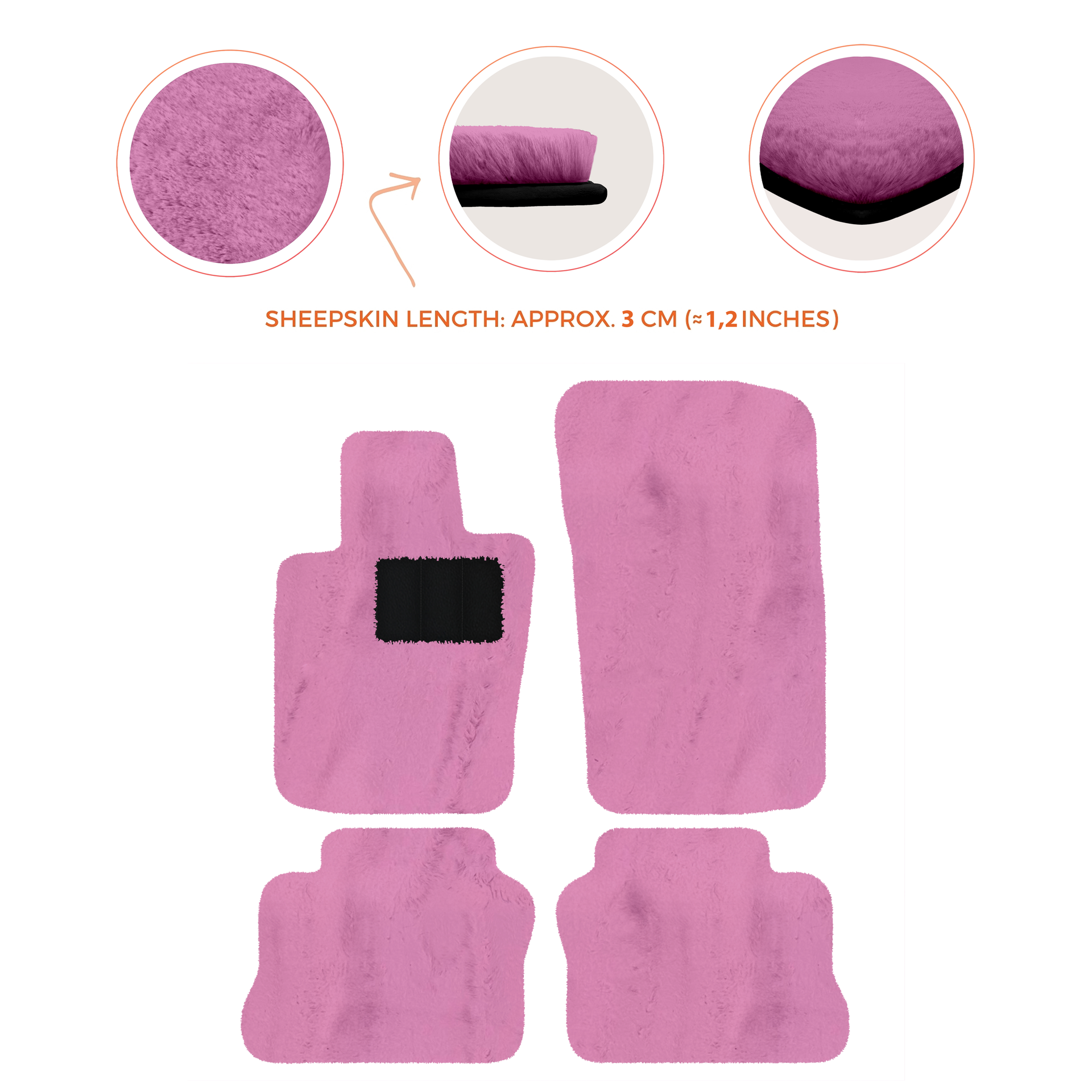 Luxurious Sheepskin Floor Mats for Porsche Panamera (2009-2016)