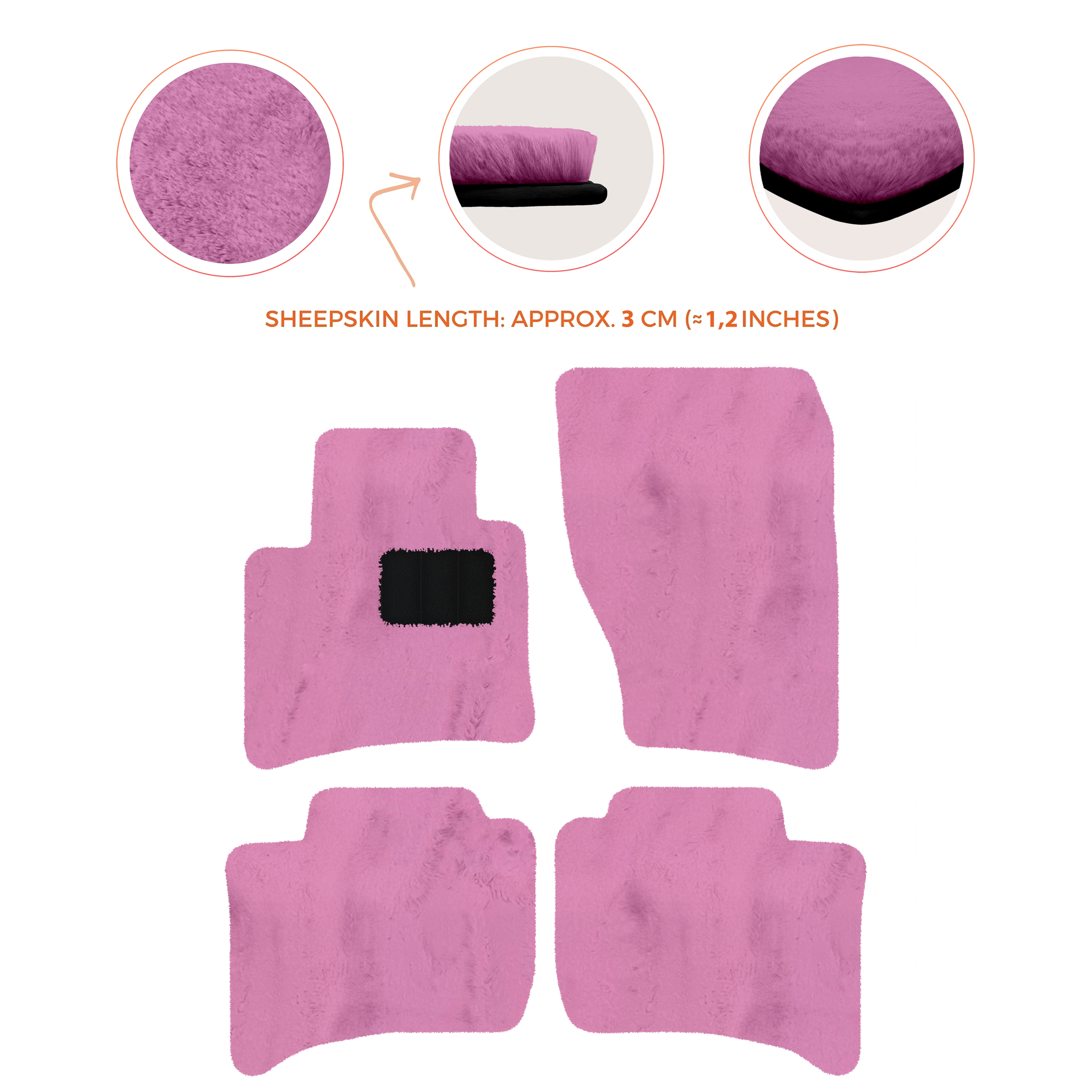 Premium Sheepskin Floor Mats for Porsche Cayenne (2010-2018)