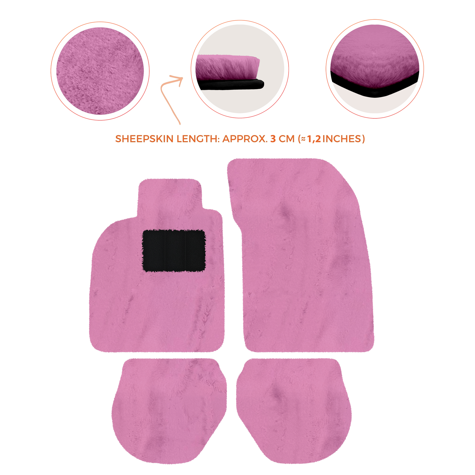 Customizable Leather Floor Mats with Square Pattern for Porsche 911 - 993 (1994-1998) - AutoWin