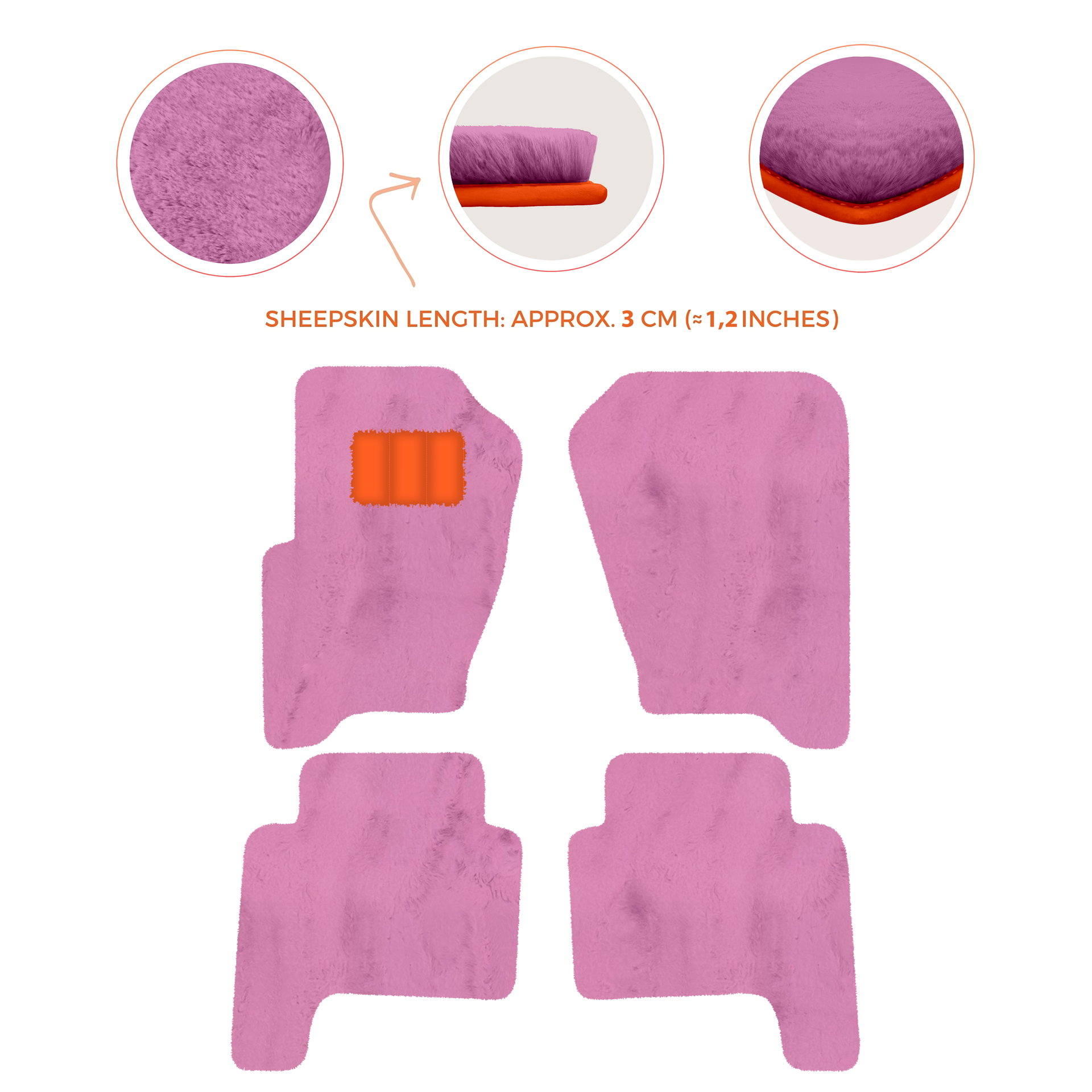 Luxury Sheepskin Floor Mats for Land Rover Discovery (2017-2026)