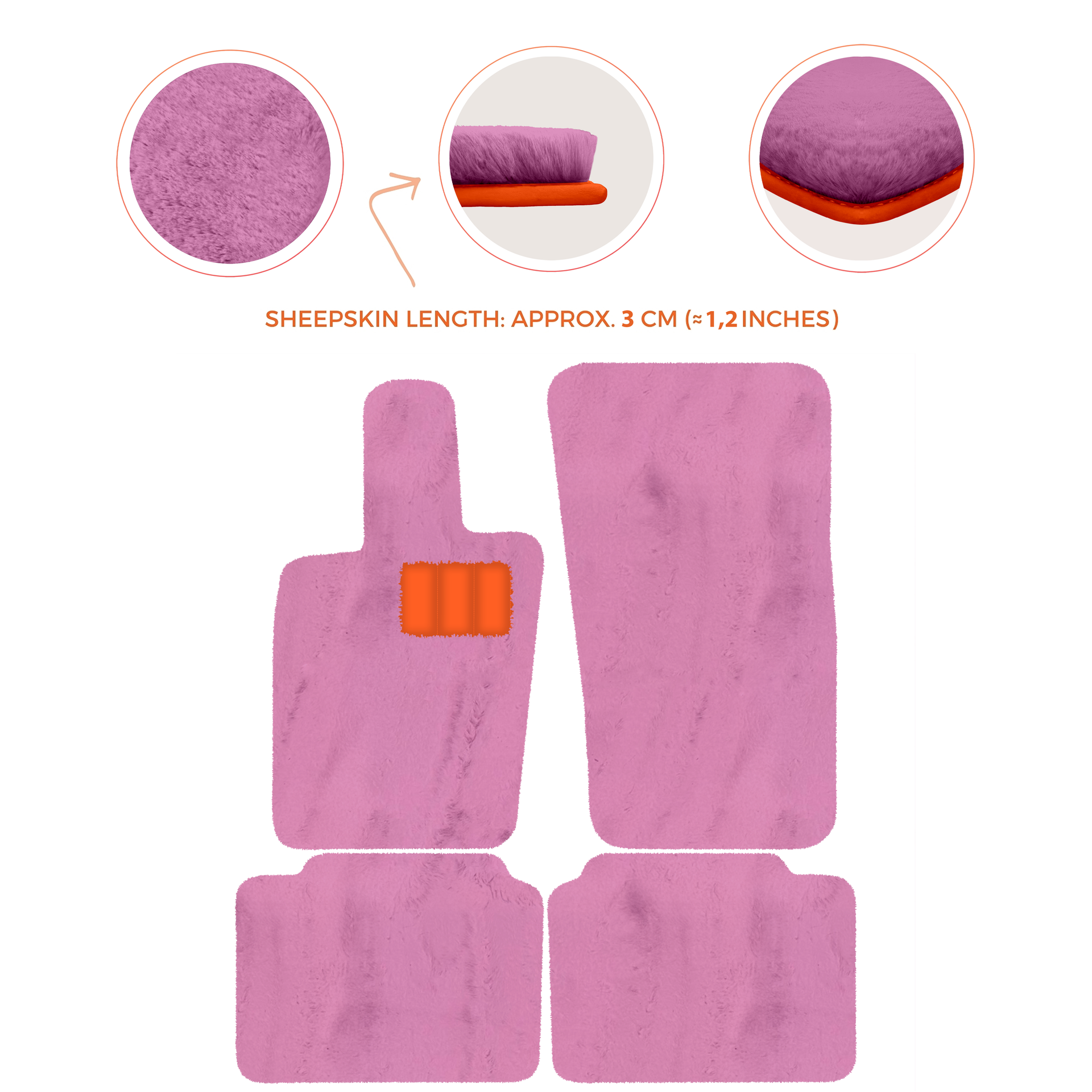 Luxury Sheepskin Floor Mats for Porsche Panamera (2017-2023)