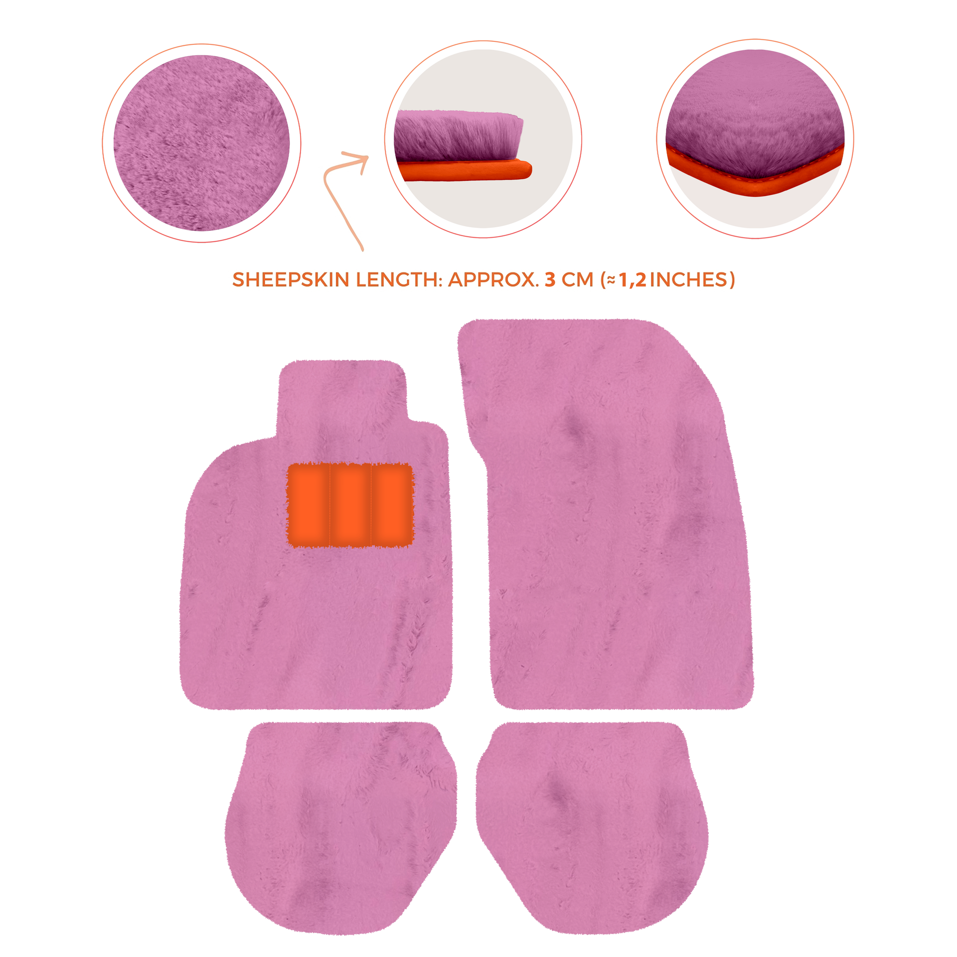 Customizable Leather Floor Mats with Square Pattern for Porsche 911 - 993 (1994-1998) - AutoWin