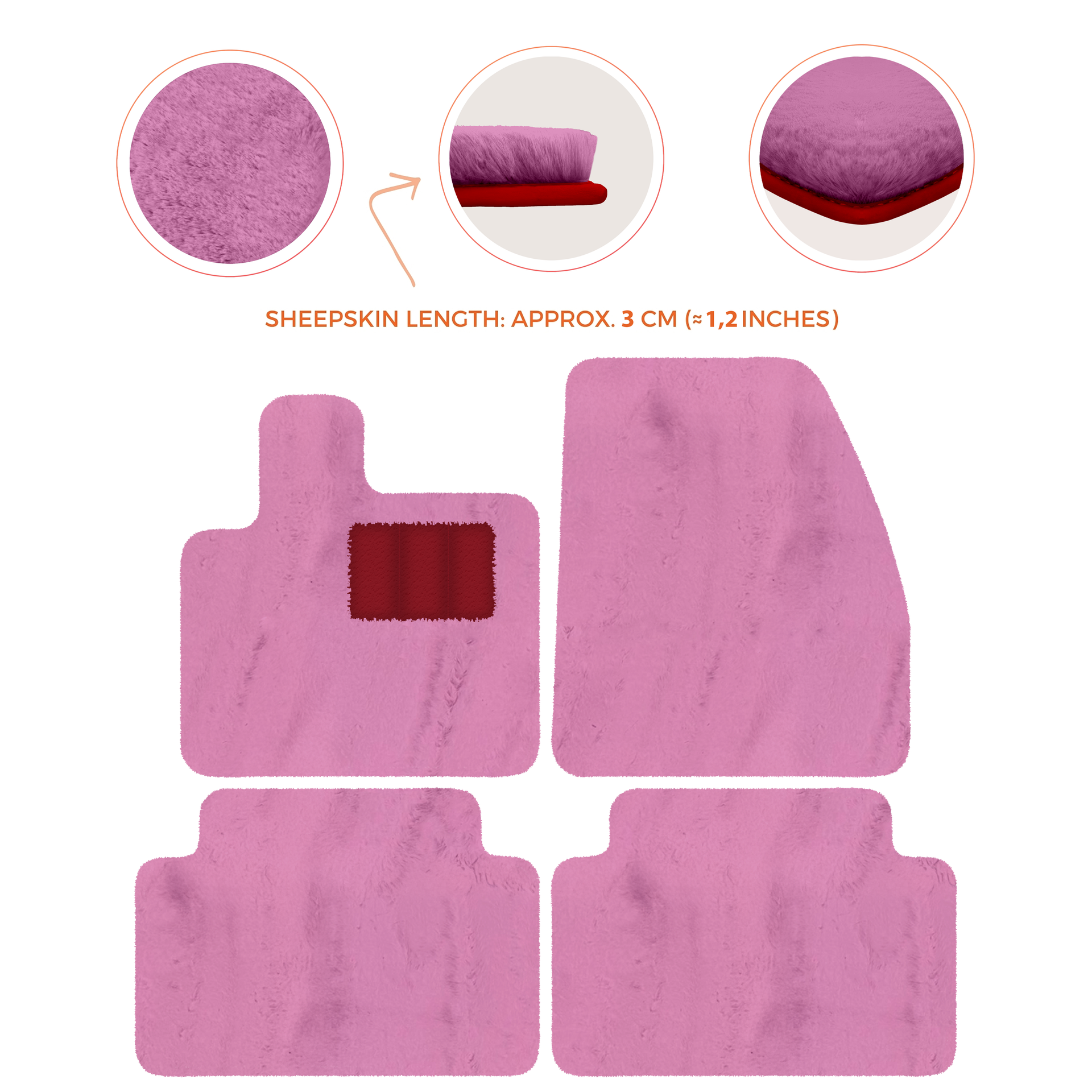 Premium Sheepskin Floor Mats for Range Rover Evoque (2016-2024)