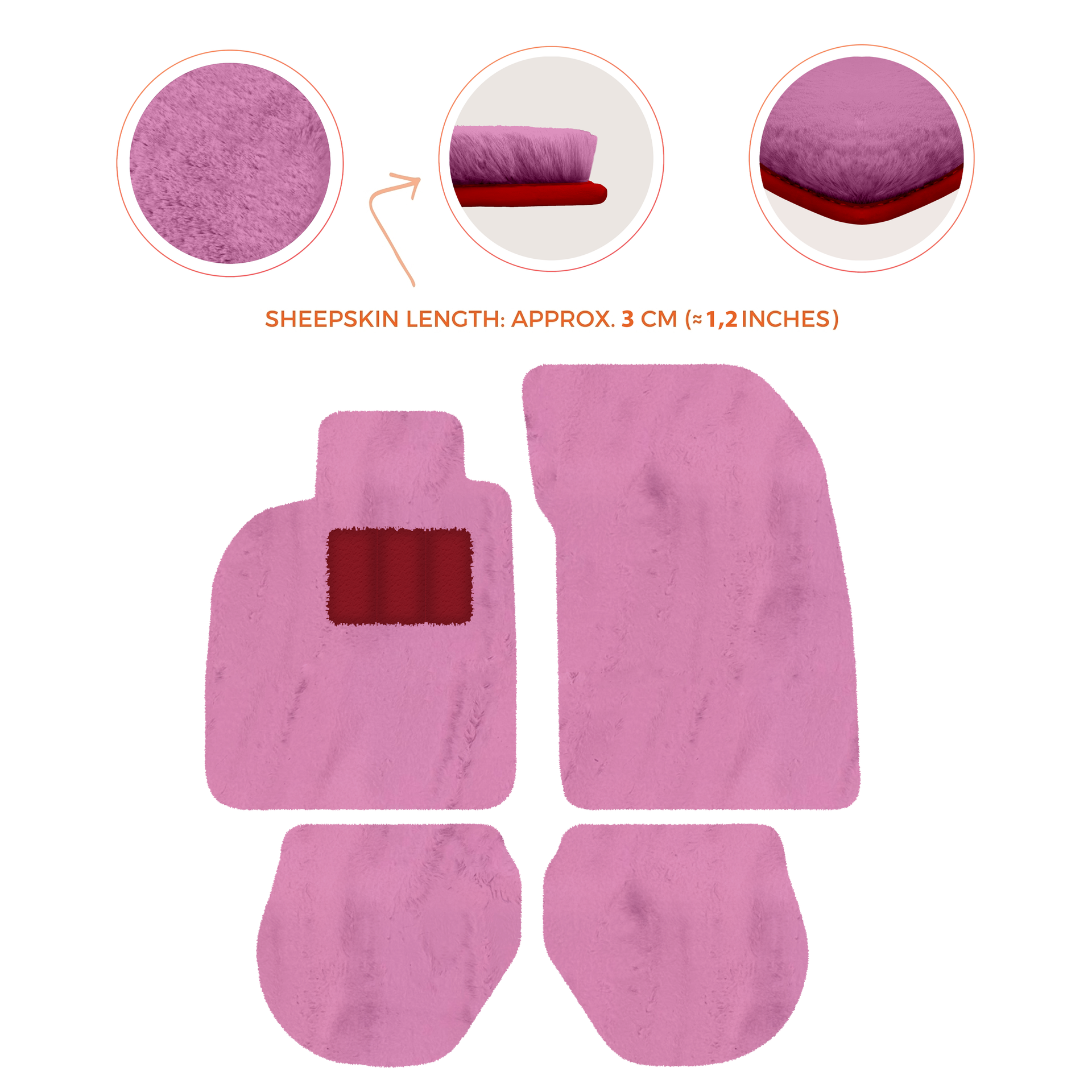 Customizable Leather Floor Mats with Square Pattern for Porsche 911 - 993 (1994-1998) - AutoWin