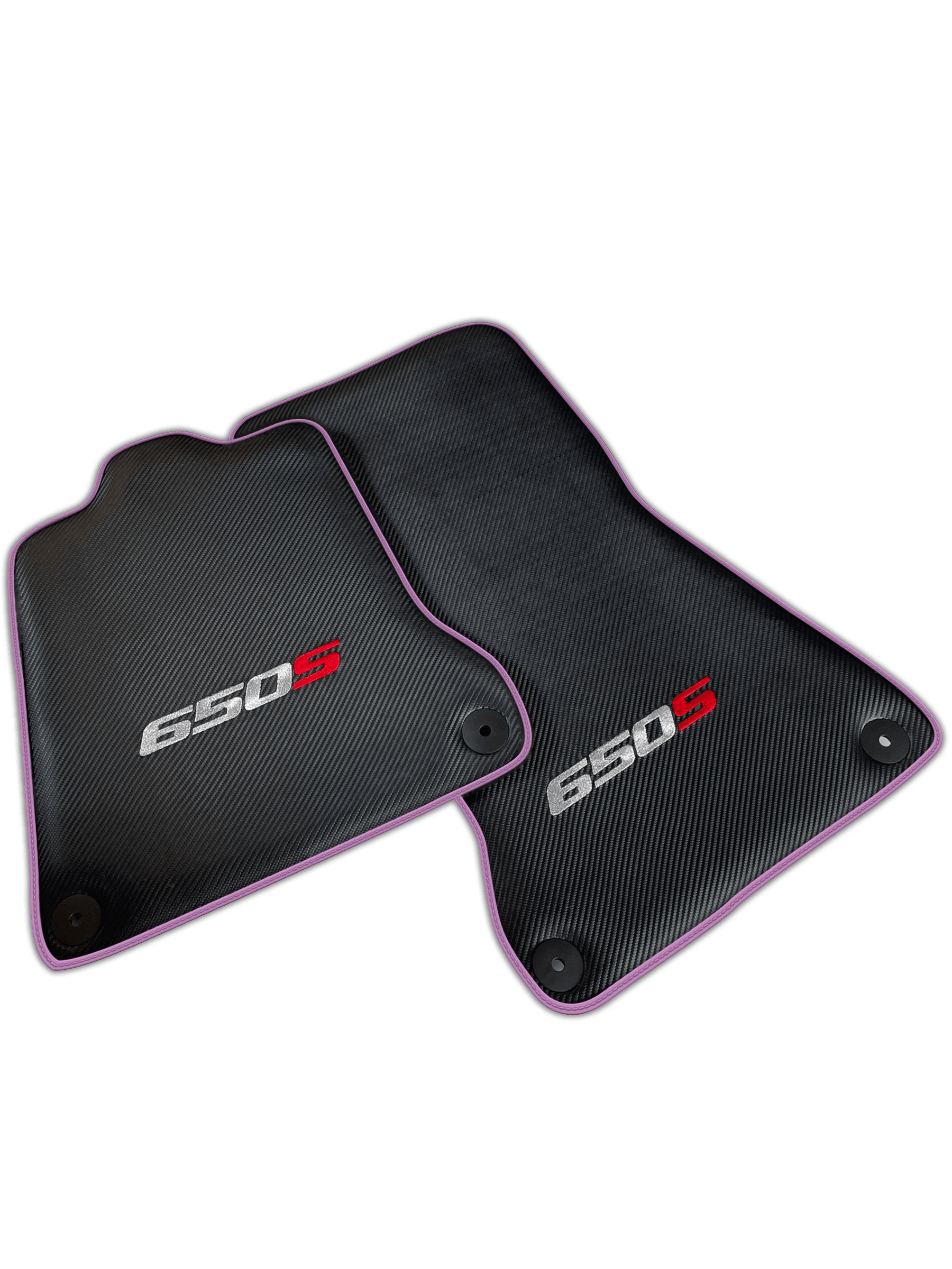 Carbon Fiber Black Floor Mats for McLaren 650S | Various Trim Colors