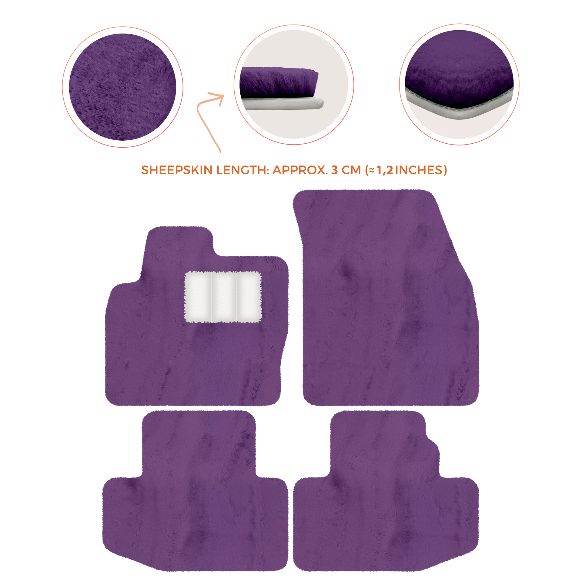 Luxury Sheepskin Floor Mats for Range Rover Sport L460 (2022-2024)