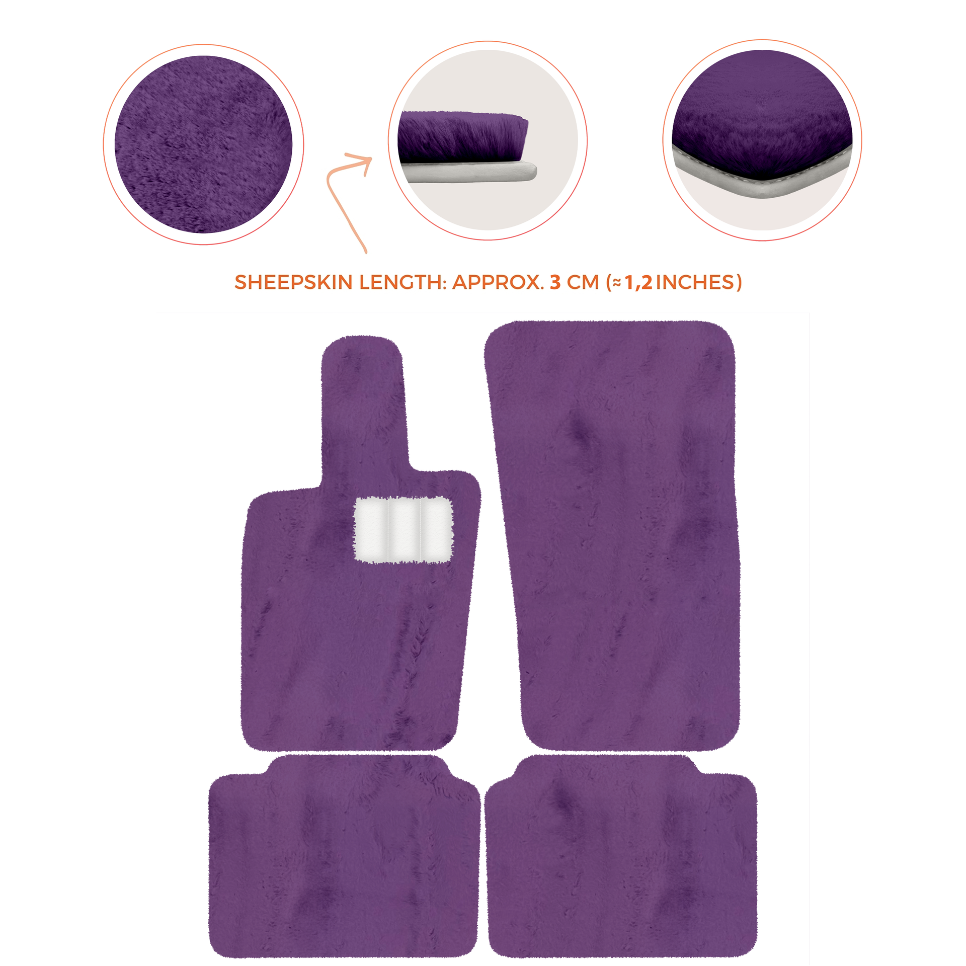 Luxury Sheepskin Floor Mats for Porsche Panamera (2017-2023)