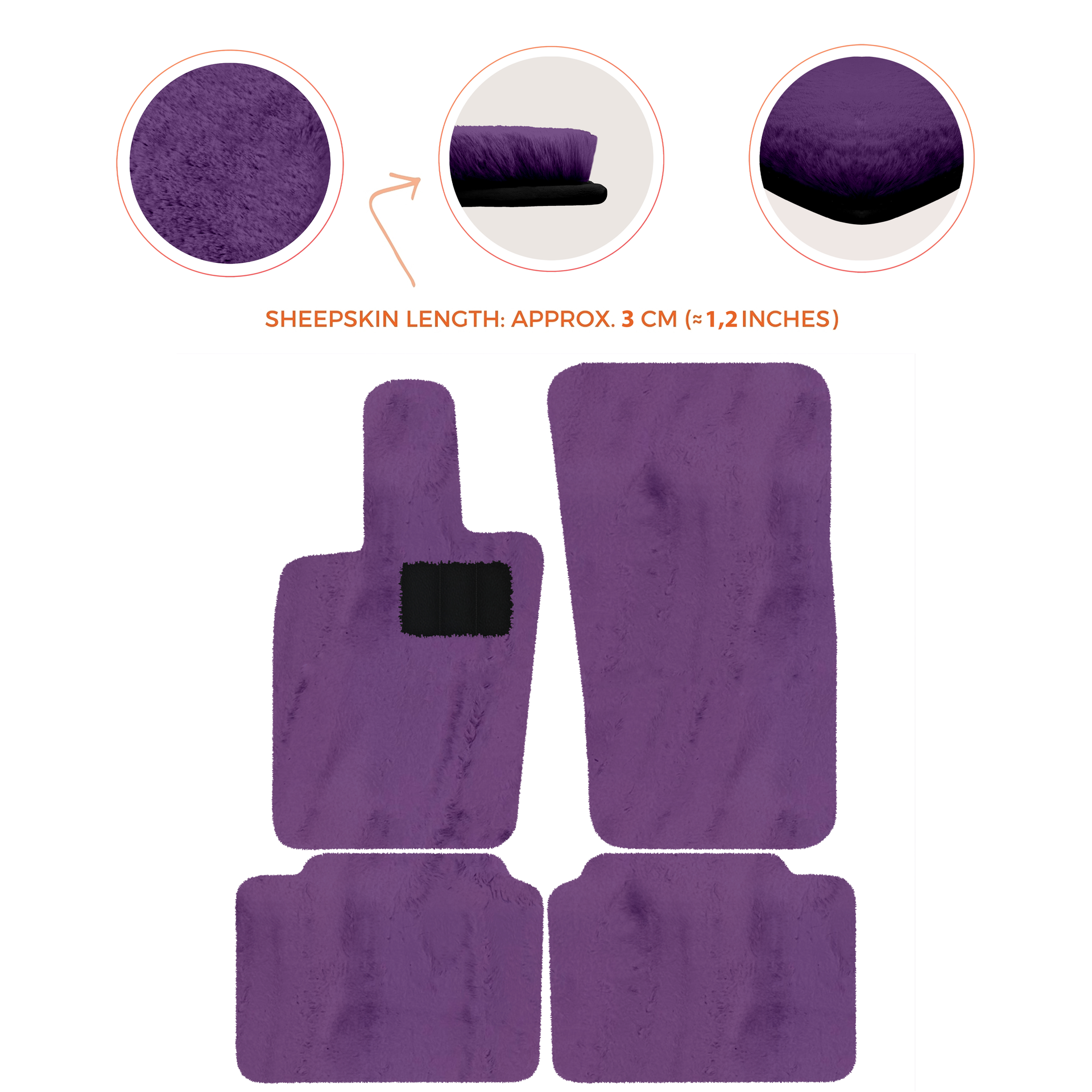 Luxury Sheepskin Floor Mats for Porsche Panamera (2017-2023)