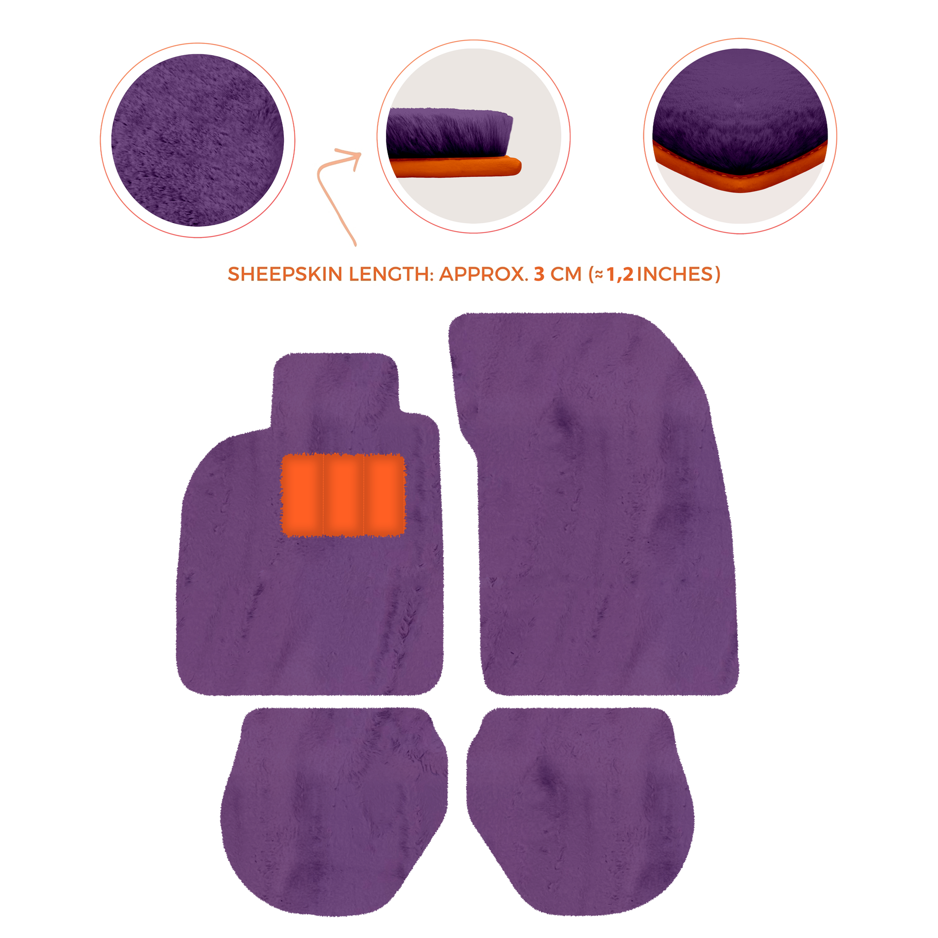 Customizable Leather Floor Mats with Square Pattern for Porsche 911 - 993 (1994-1998) - AutoWin