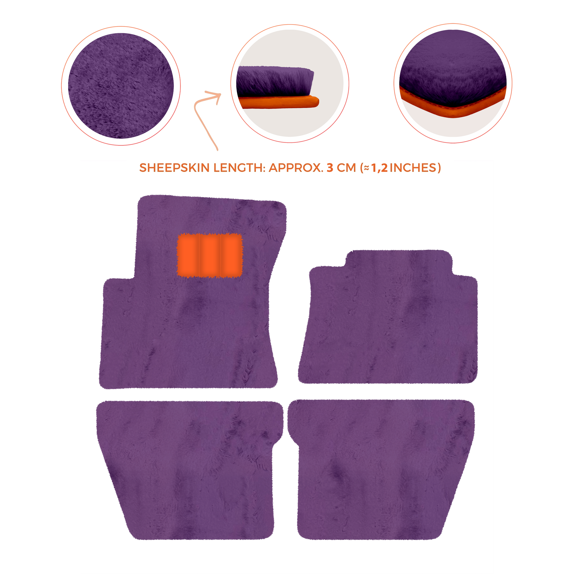 Premium Sheepskin Floor Mats for Bentley Flying Spur (2019-2023)